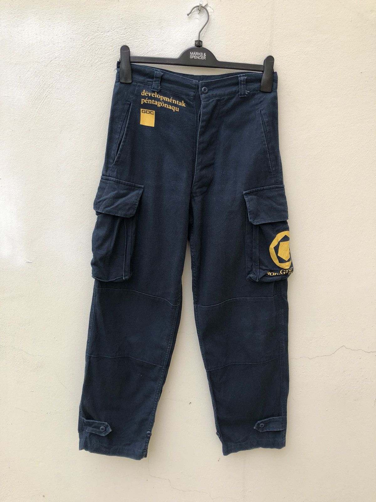 Narcotic GDC Japan GDC Modern Force Navy Blue Cargo Trouser Pant Size US 29 - 1 Thumbnail