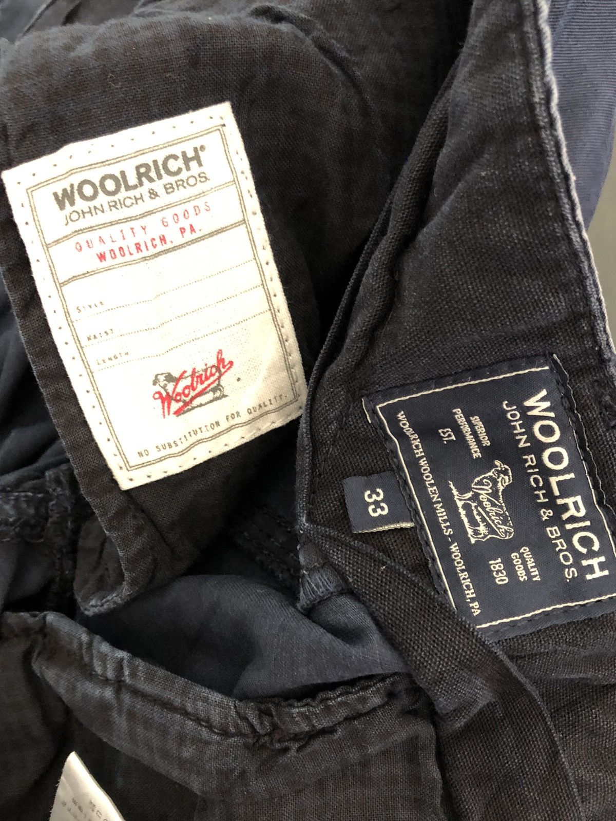 Woolrich Woolen Mills Woolrich John Rich & Bros Distressed Navy Blue Cargo Size US 33 - 18 Thumbnail