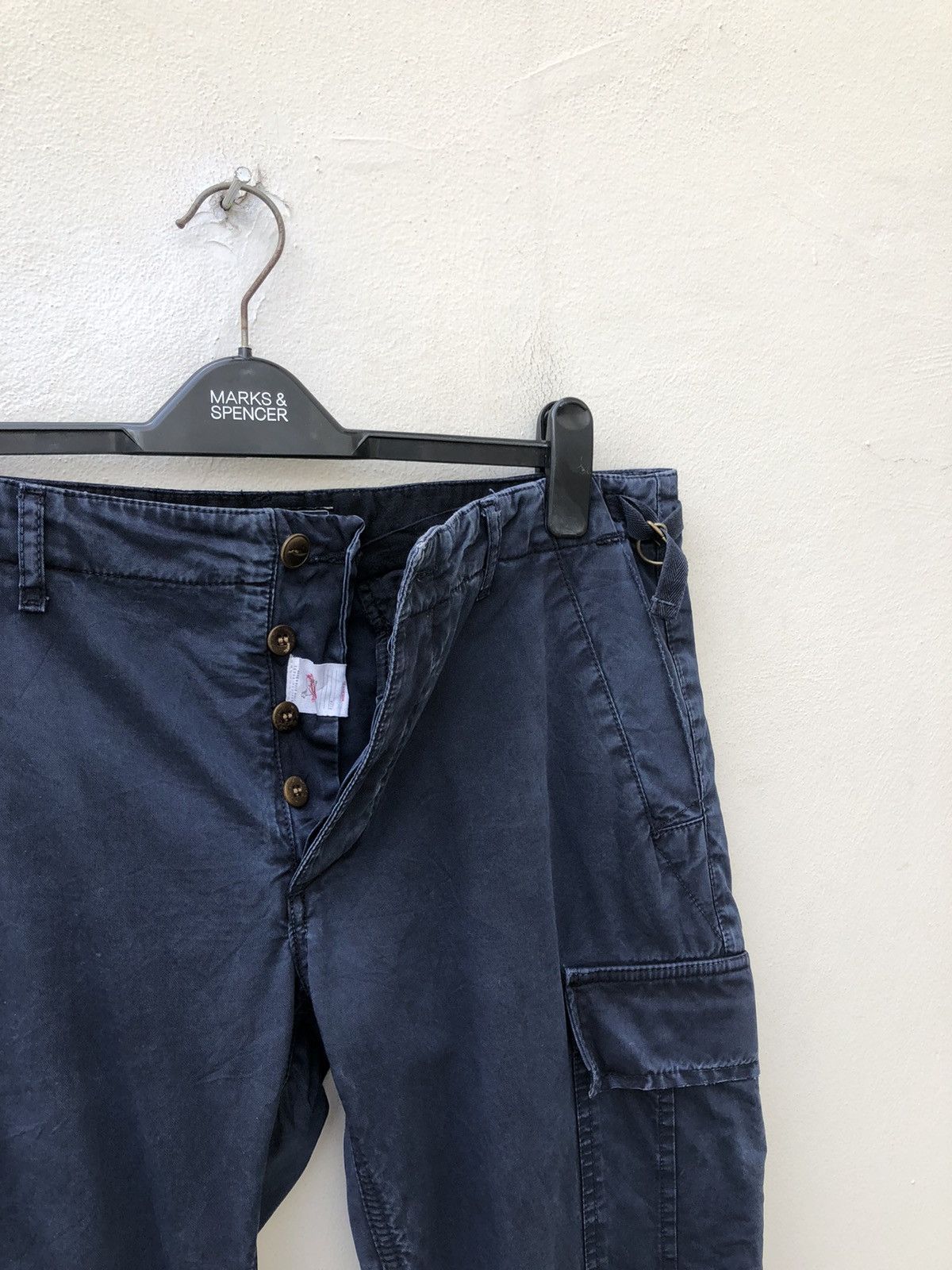Woolrich Woolen Mills Woolrich John Rich & Bros Distressed Navy Blue Cargo Size US 33 - 4 Thumbnail
