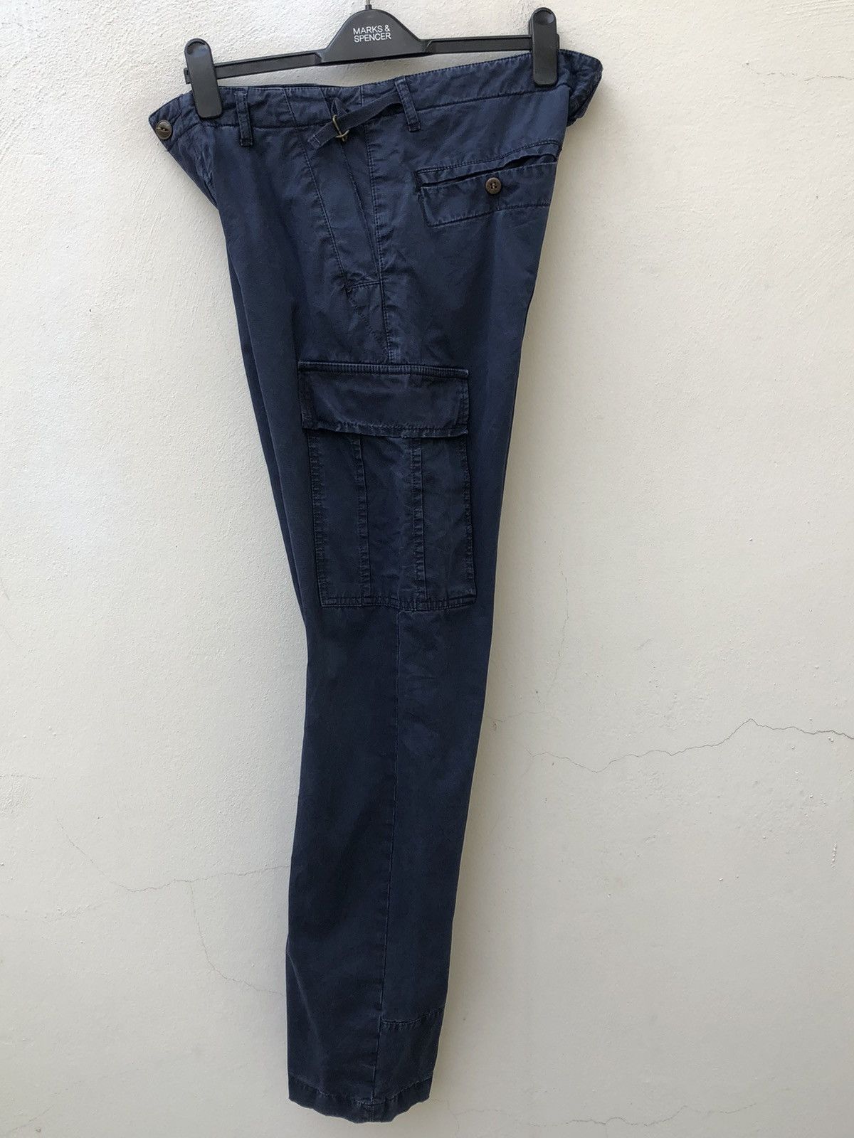 Woolrich Woolen Mills Woolrich John Rich & Bros Distressed Navy Blue Cargo Size US 33 - 14 Thumbnail