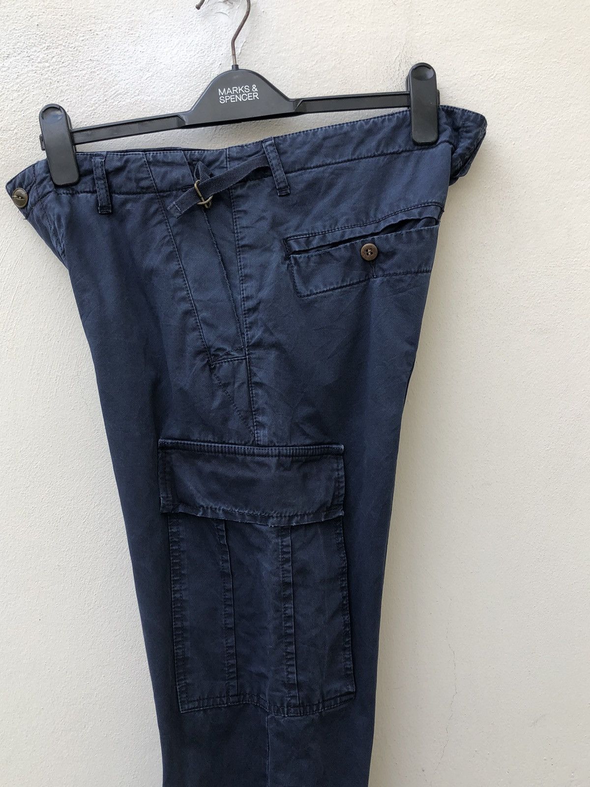 Woolrich Woolen Mills Woolrich John Rich & Bros Distressed Navy Blue Cargo Size US 33 - 15 Thumbnail