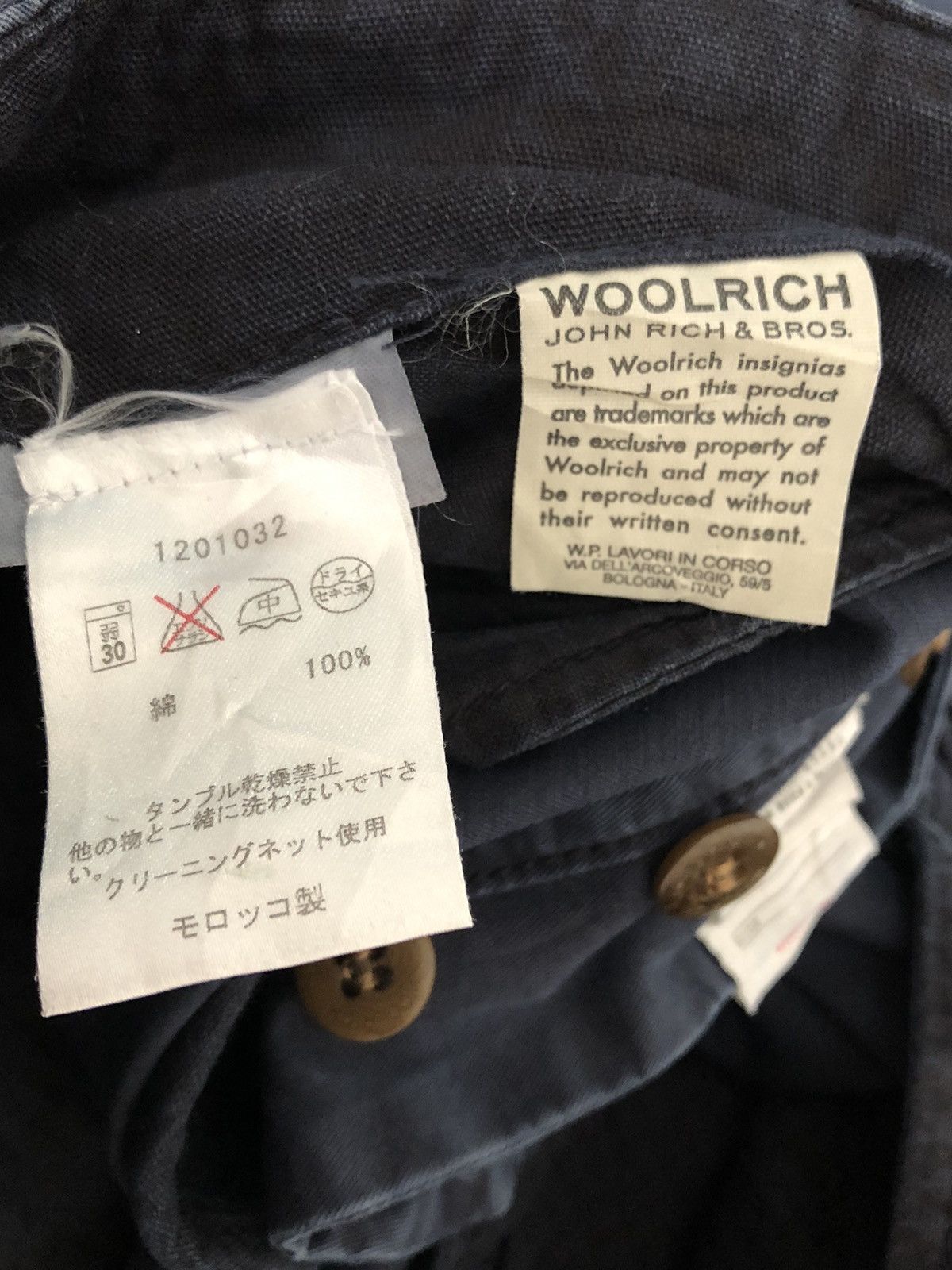 Woolrich Woolen Mills Woolrich John Rich & Bros Distressed Navy Blue Cargo Size US 33 - 19 Thumbnail