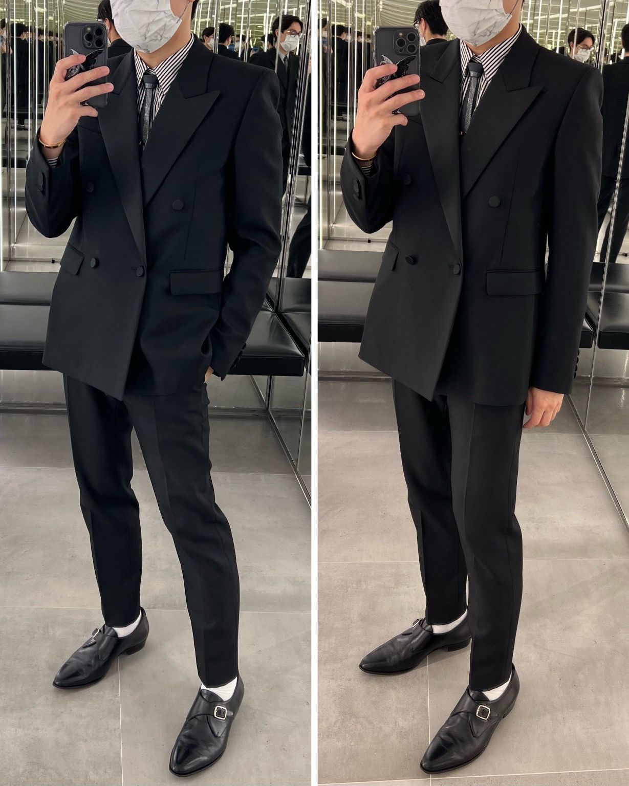 Saint Laurent Paris FW20 Double Breasted Tuxedo Long Jacket sz52 Size 50S - 11 Thumbnail