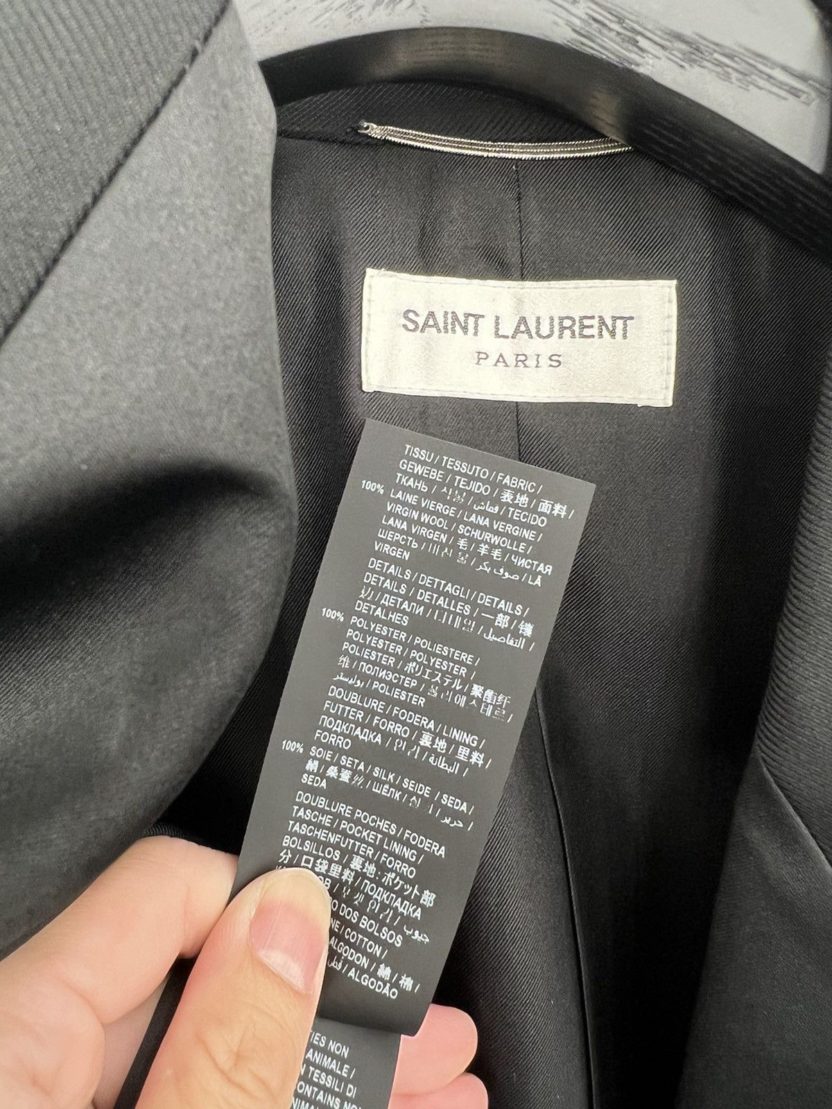 Saint Laurent Paris FW20 Double Breasted Tuxedo Long Jacket sz52 Size 50S - 8 Thumbnail