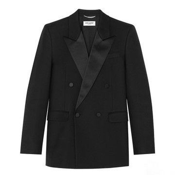 Saint Laurent Paris FW20 Double Breasted Tuxedo Long Jacket sz52 Size 50S - 10 Thumbnail
