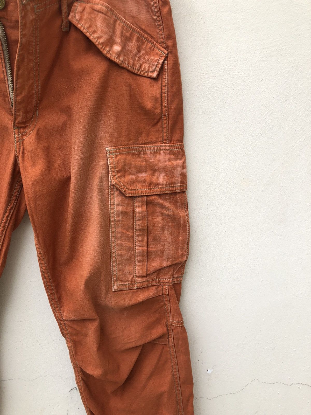 Vintage Vintage Surplus X Blue Way Japan Fade Orange Cargo Trouser Size US 32 / EU 48 - 12 Thumbnail