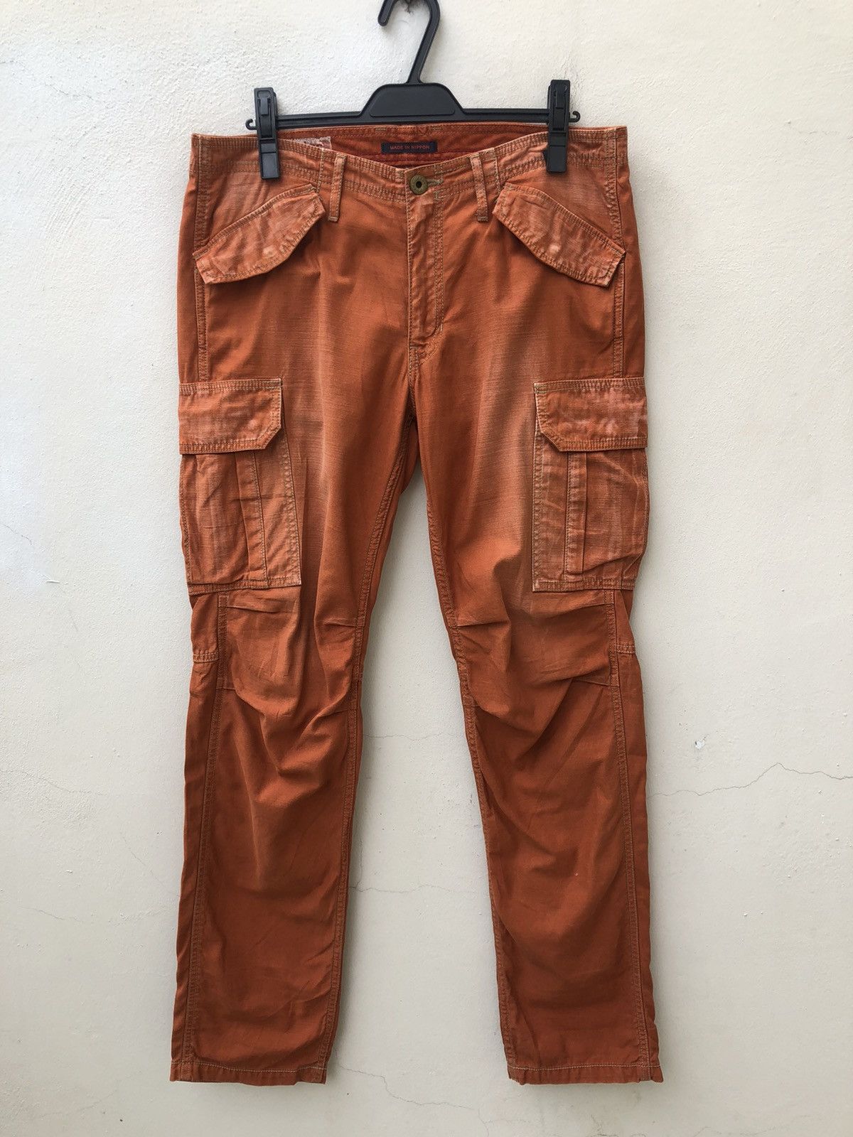 Vintage Vintage Surplus X Blue Way Japan Fade Orange Cargo Trouser Size US 32 / EU 48 - 6 Thumbnail