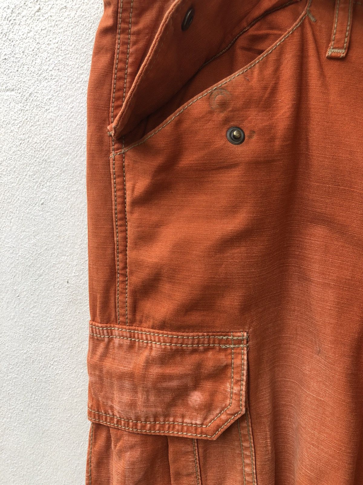 Vintage Vintage Surplus X Blue Way Japan Fade Orange Cargo Trouser Size US 32 / EU 48 - 9 Thumbnail