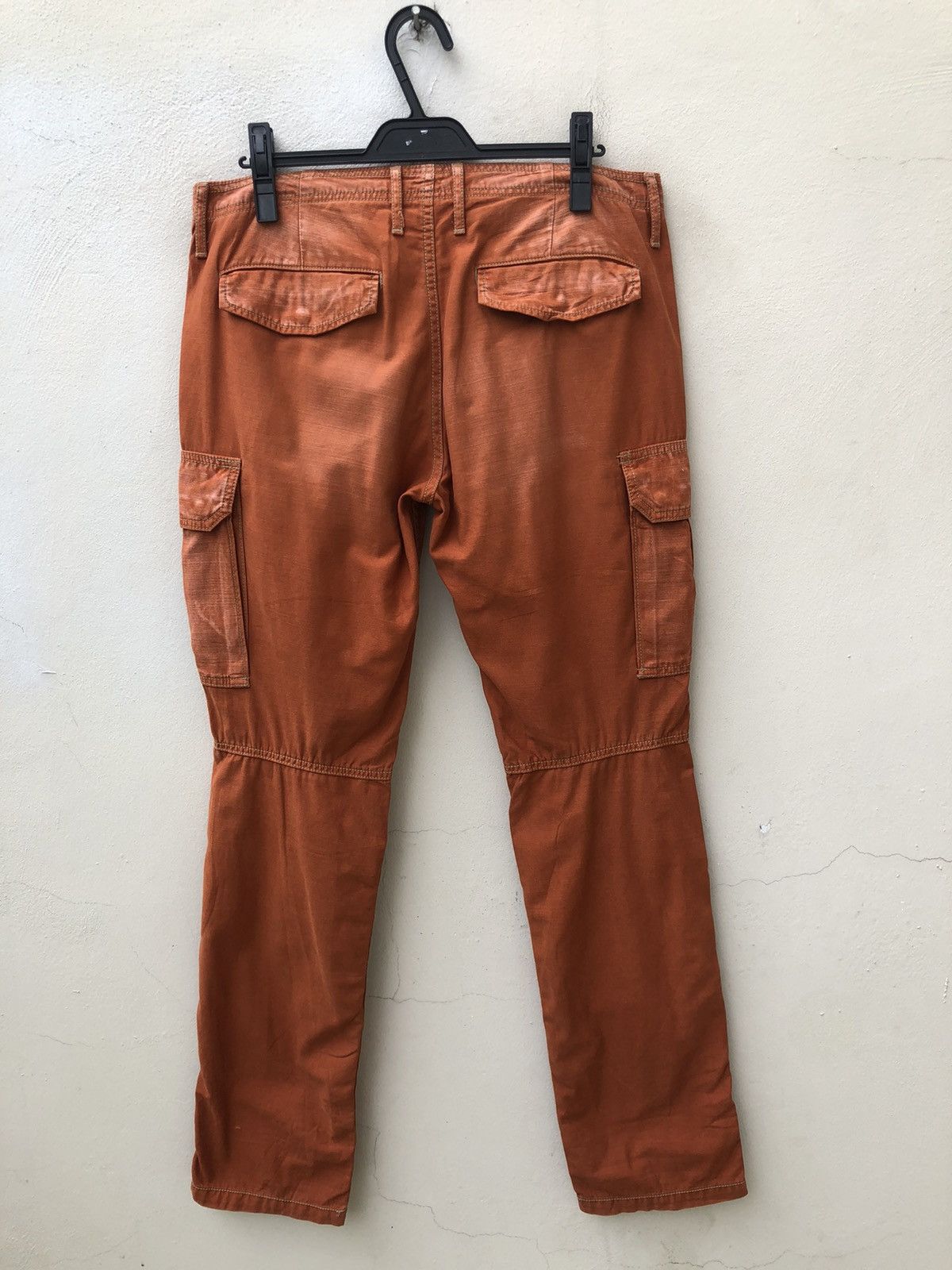 Vintage Vintage Surplus X Blue Way Japan Fade Orange Cargo Trouser Size US 32 / EU 48 - 14 Thumbnail