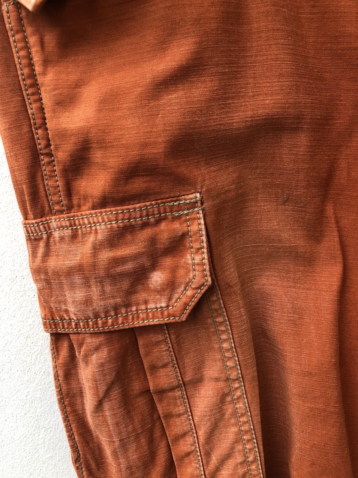 Vintage Vintage Surplus X Blue Way Japan Fade Orange Cargo Trouser Size US 32 / EU 48 - 10 Thumbnail