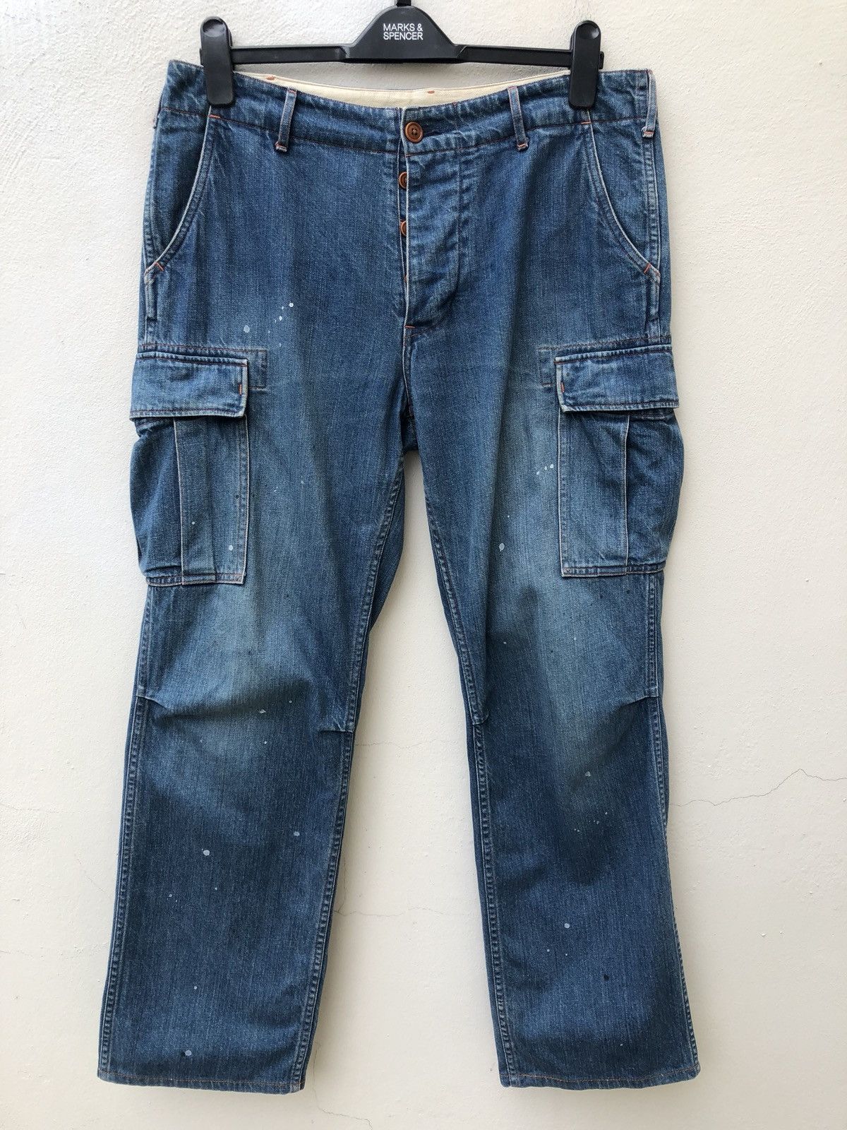 Sanca Sanca Japan Splatter Paint Denim Cargo Size US 32 / EU 48 - 4 Thumbnail