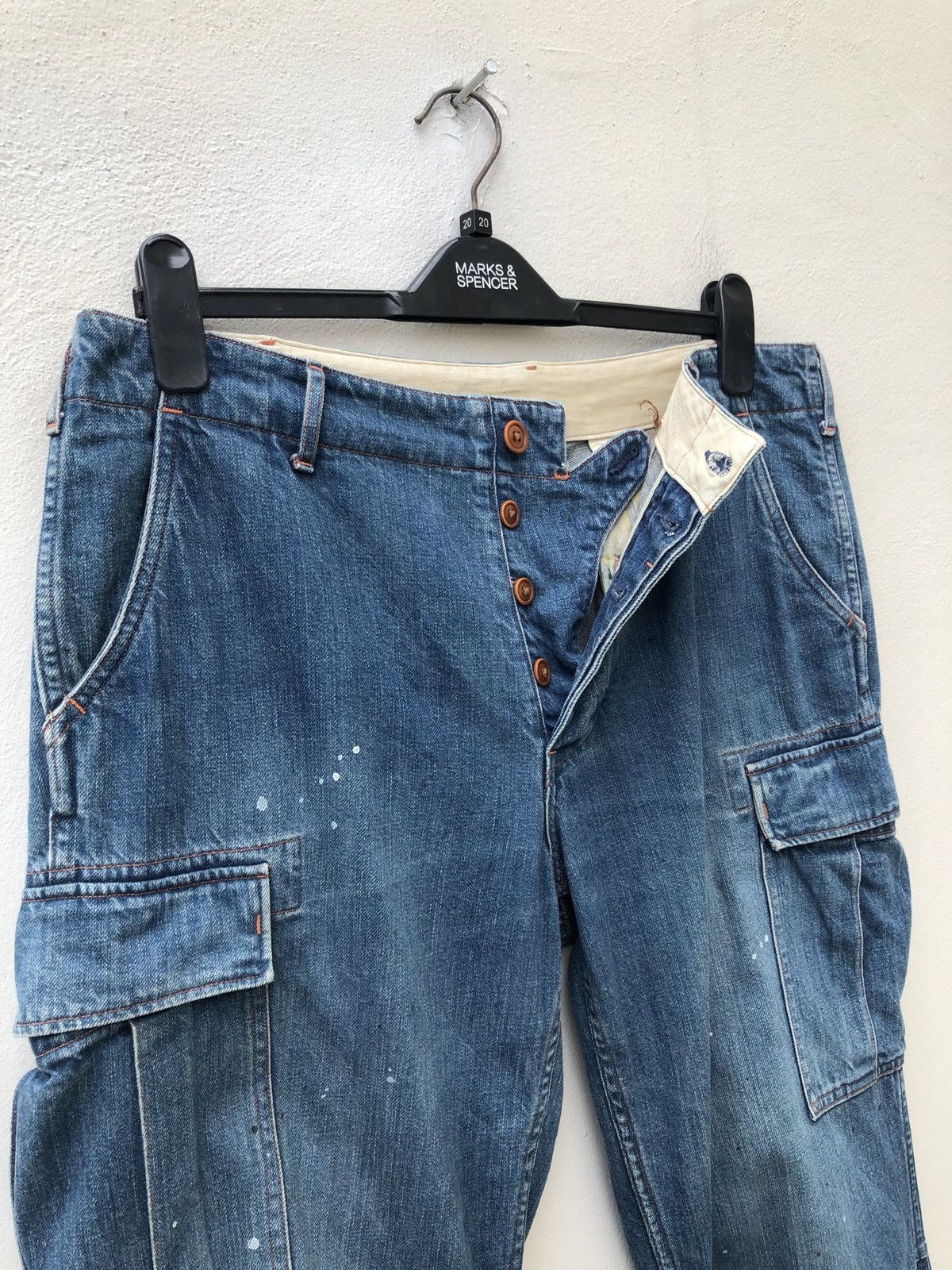 Sanca Sanca Japan Splatter Paint Denim Cargo Size US 32 / EU 48 - 8 Thumbnail