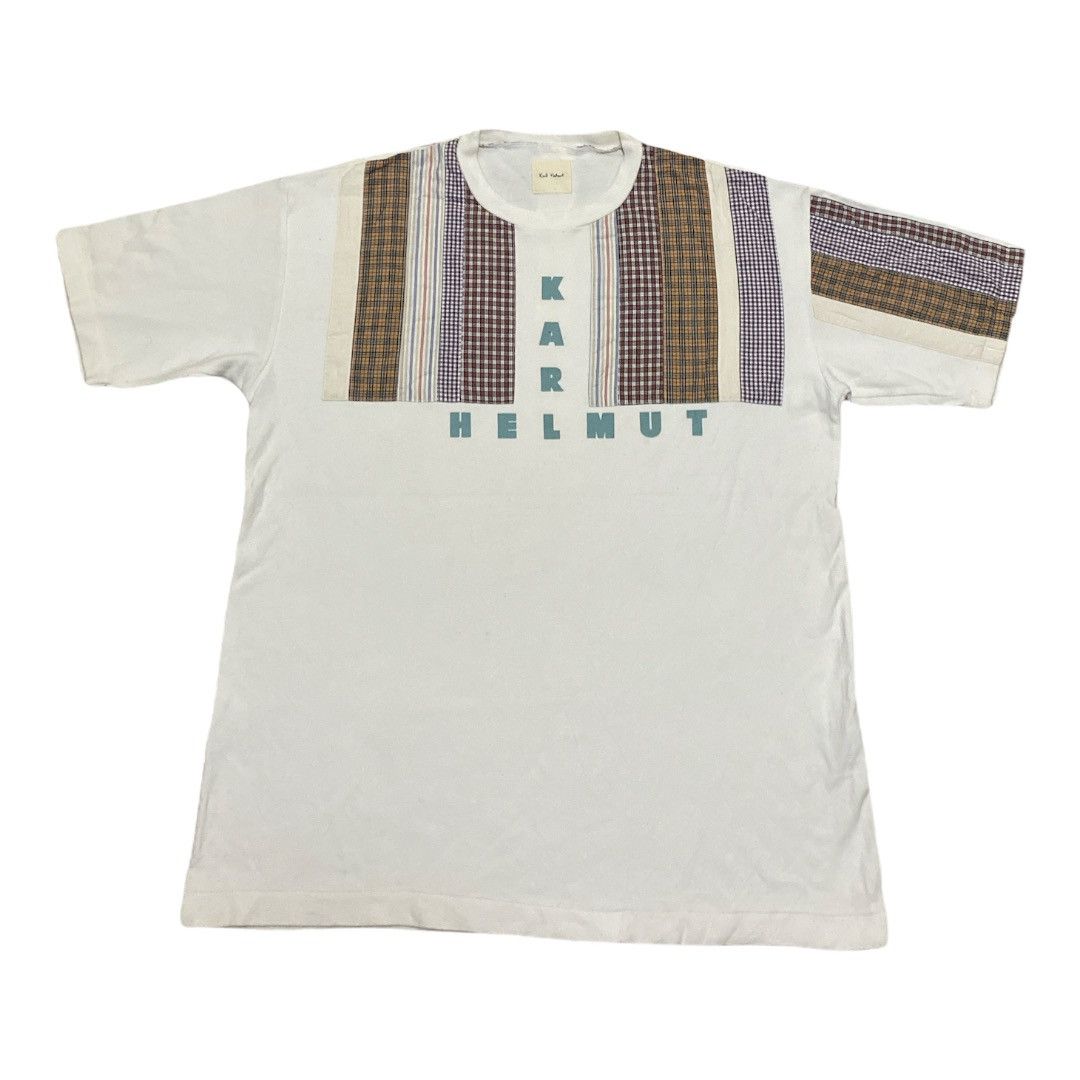 Vintage Karl Helmut Patched Pink House Tshirt Menswear