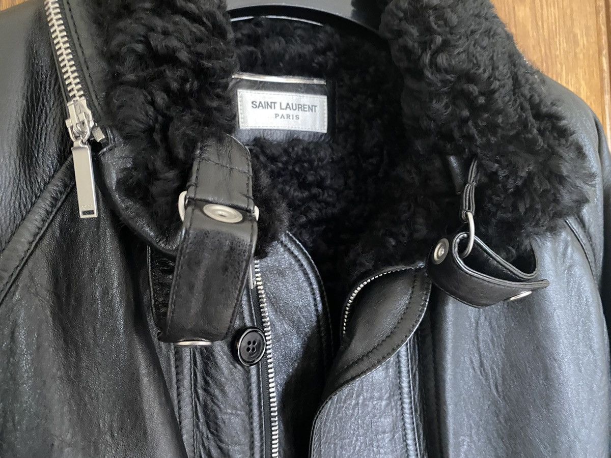 Saint Laurent Paris $6795 Leather shearling aviator jacket Saint Laurent Size US S / EU 44-46 / 1 - 20 Thumbnail