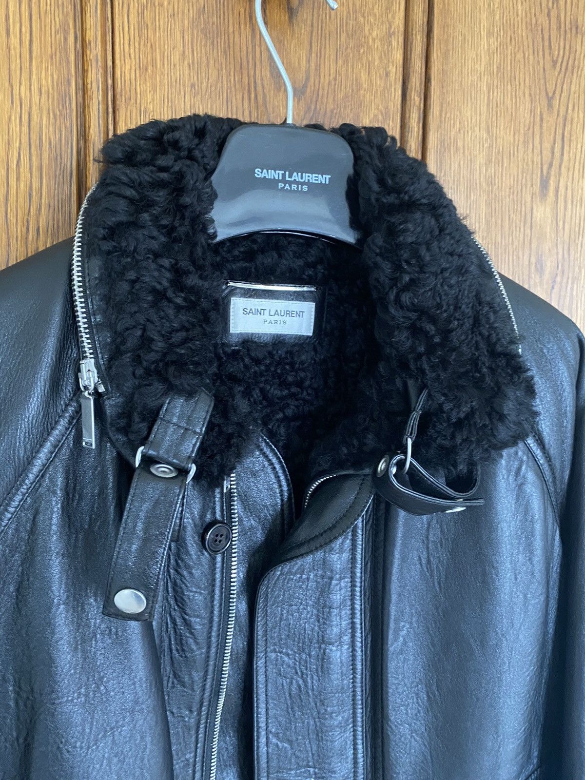 Saint Laurent Paris $6795 Leather shearling aviator jacket Saint Laurent Size US S / EU 44-46 / 1 - 13 Thumbnail