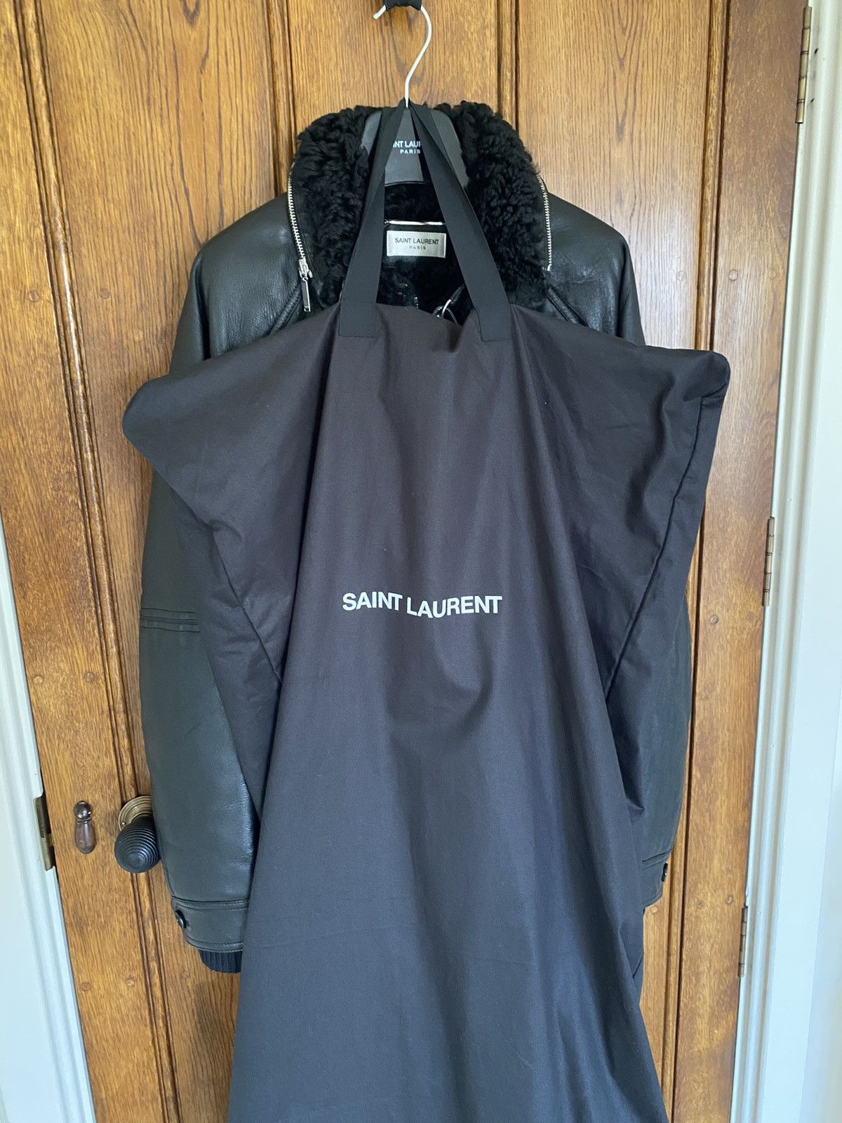 Saint Laurent Paris $6795 Leather shearling aviator jacket Saint Laurent Size US S / EU 44-46 / 1 - 24 Thumbnail