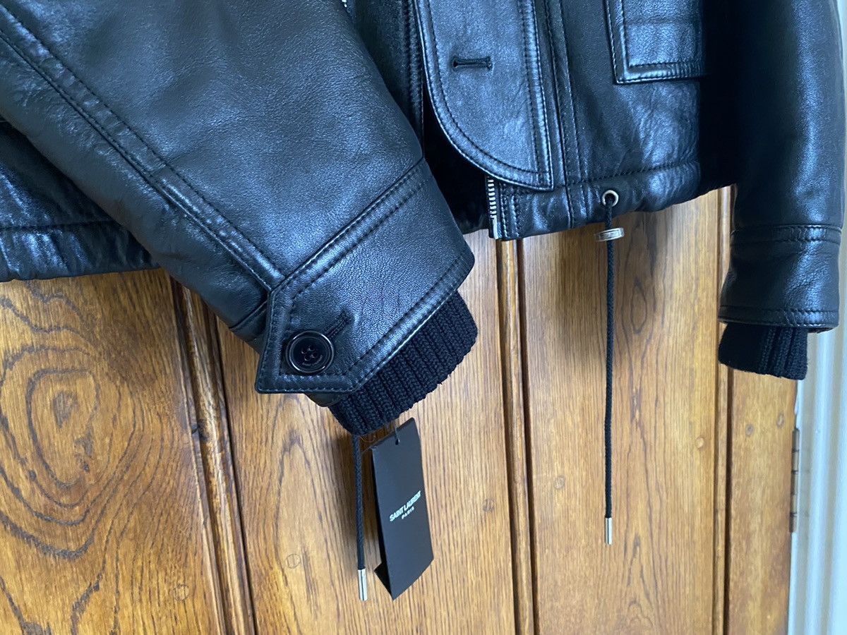 Saint Laurent Paris $6795 Leather shearling aviator jacket Saint Laurent Size US S / EU 44-46 / 1 - 17 Thumbnail