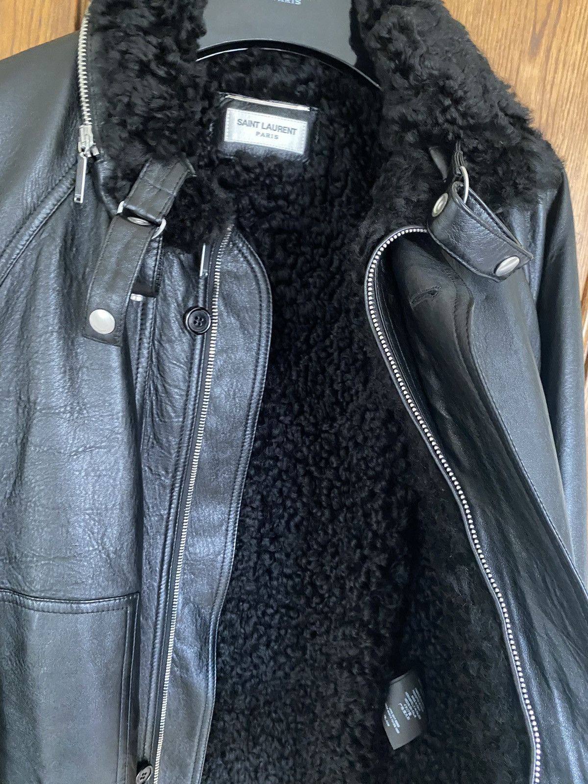 Saint Laurent Paris $6795 Leather shearling aviator jacket Saint Laurent Size US S / EU 44-46 / 1 - 15 Thumbnail