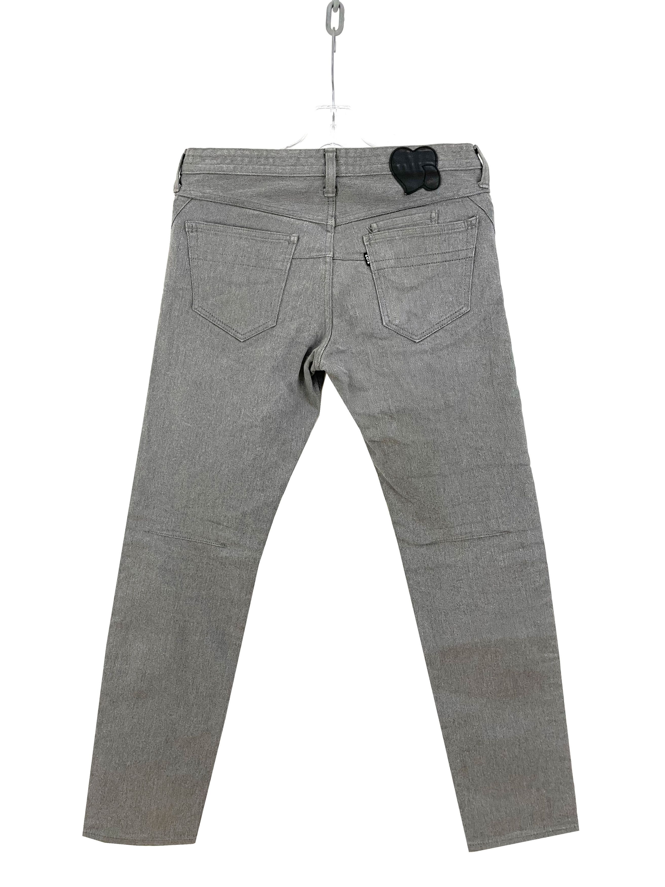 image of Number N Ine Aw07 Pain Denim in Grey, Men's (Size 32)