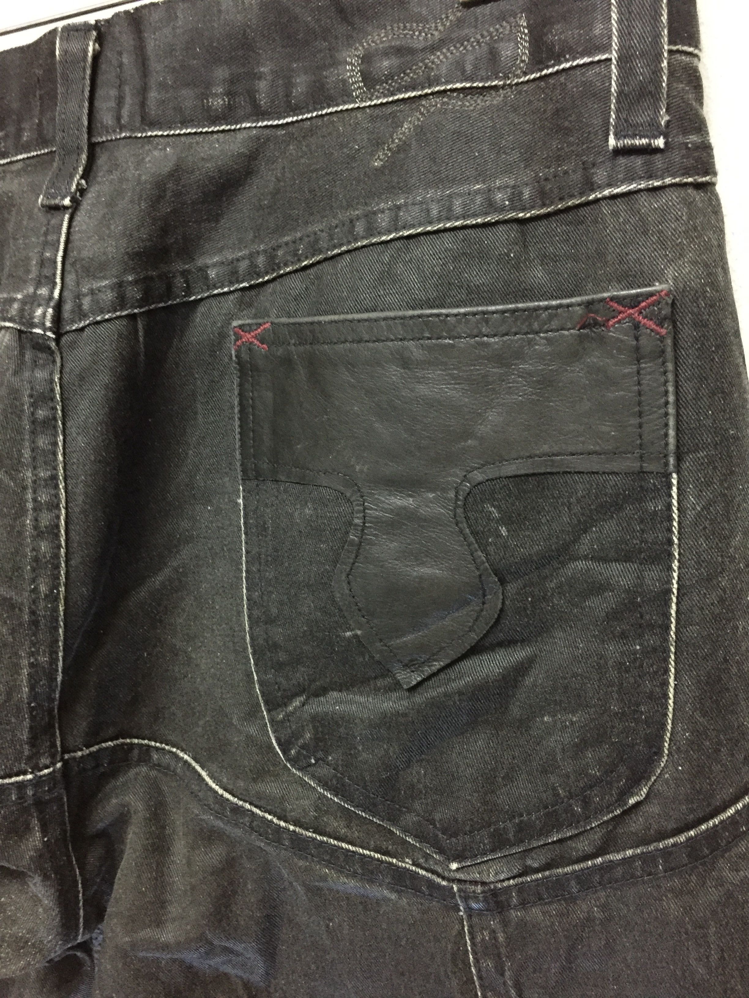 If Six Was Nine × Isamu Katayama Backlash RA.RE Leather chrome Heart pocket wax pants made in Italy Size US 29 - 5 Thumbnail