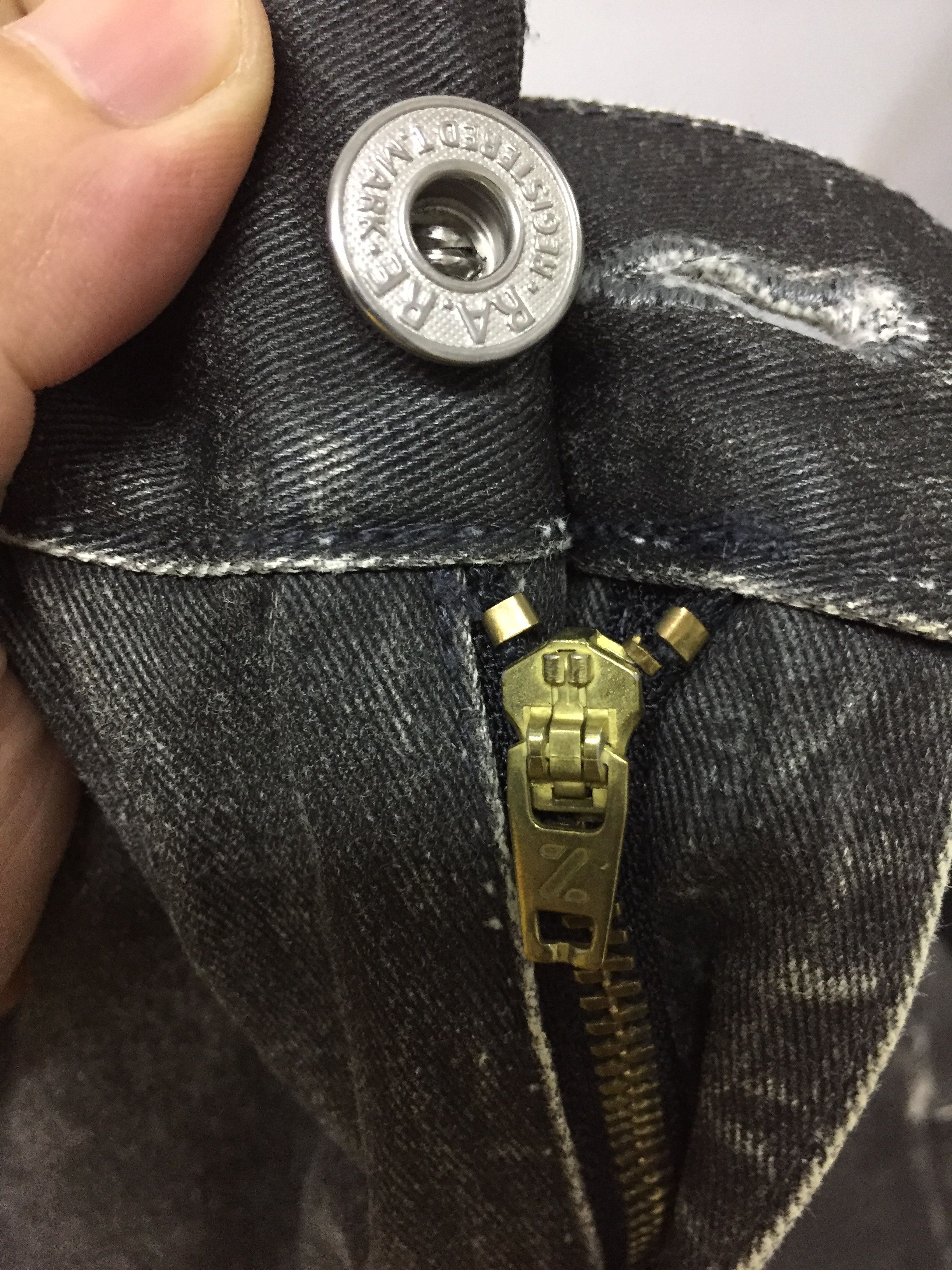 If Six Was Nine × Isamu Katayama Backlash RA.RE Leather chrome Heart pocket wax pants made in Italy Size US 29 - 12 Thumbnail