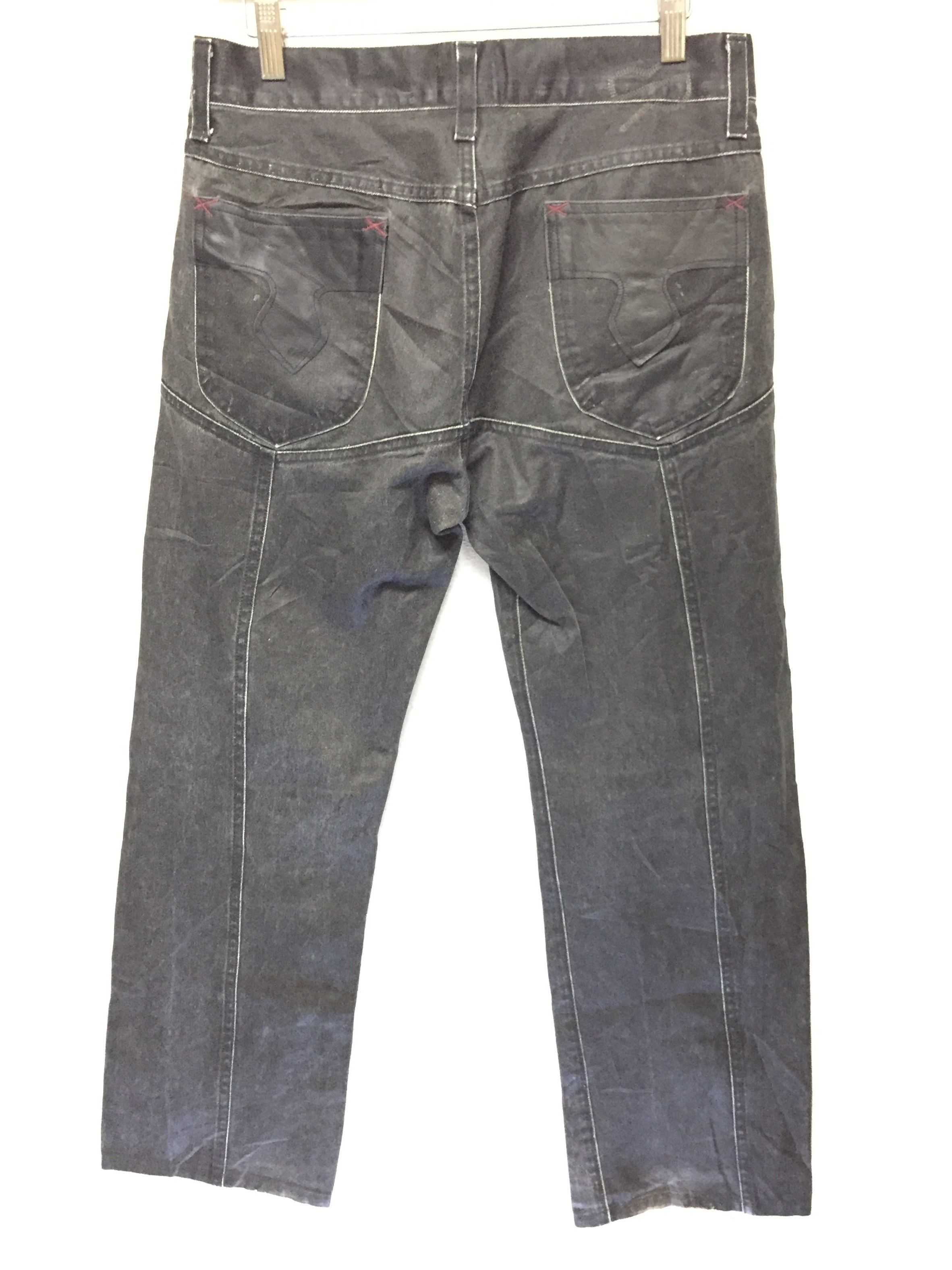 If Six Was Nine × Isamu Katayama Backlash RA.RE Leather chrome Heart pocket wax pants made in Italy Size US 29 - 2 Thumbnail