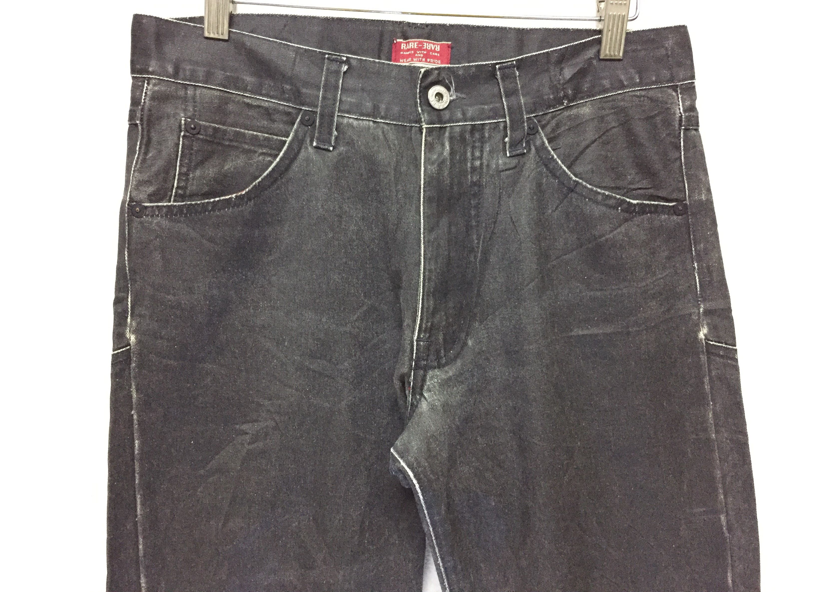 If Six Was Nine × Isamu Katayama Backlash RA.RE Leather chrome Heart pocket wax pants made in Italy Size US 29 - 8 Thumbnail
