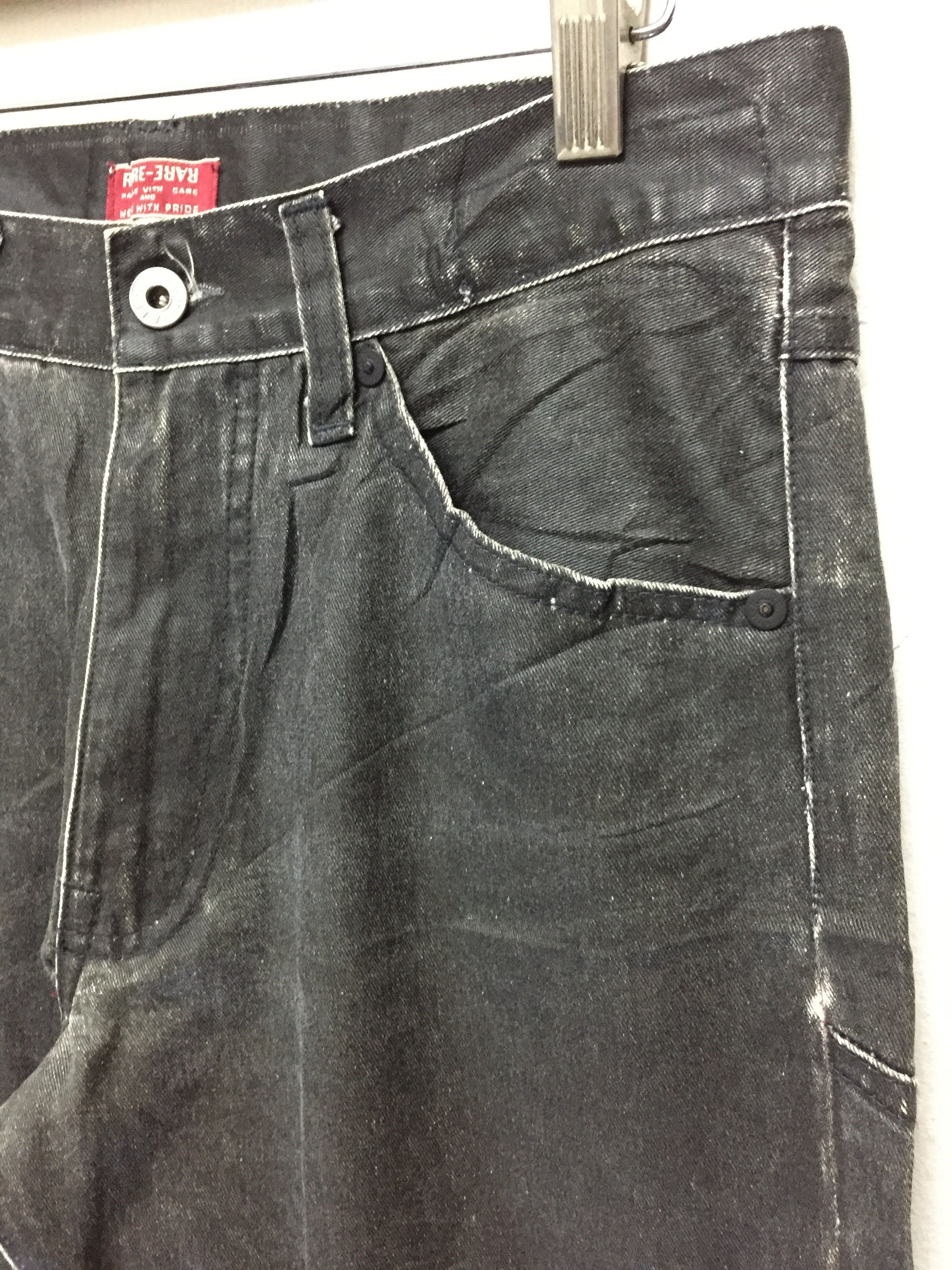 If Six Was Nine × Isamu Katayama Backlash RA.RE Leather chrome Heart pocket wax pants made in Italy Size US 29 - 10 Thumbnail