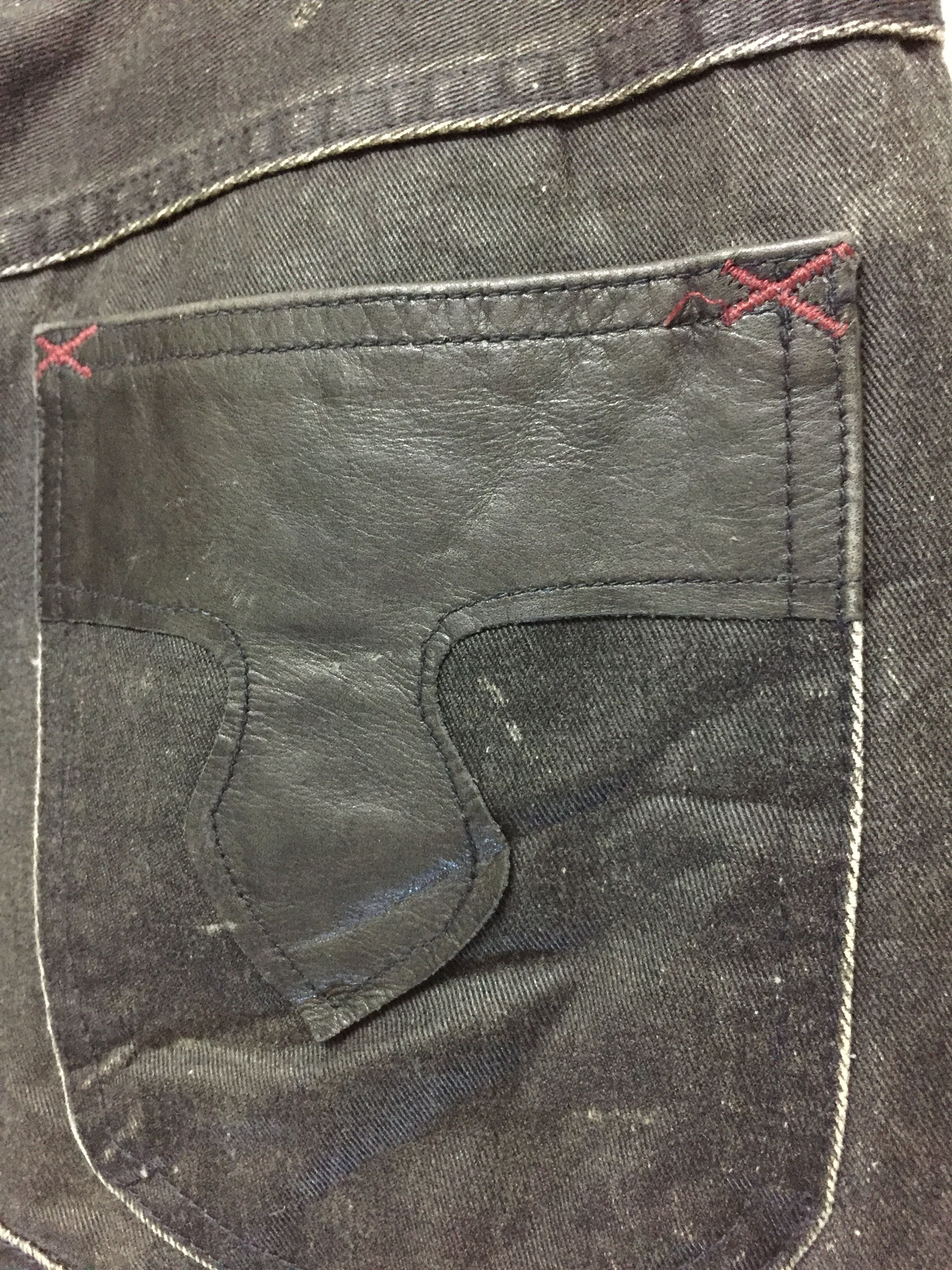 If Six Was Nine × Isamu Katayama Backlash RA.RE Leather chrome Heart pocket wax pants made in Italy Size US 29 - 6 Thumbnail