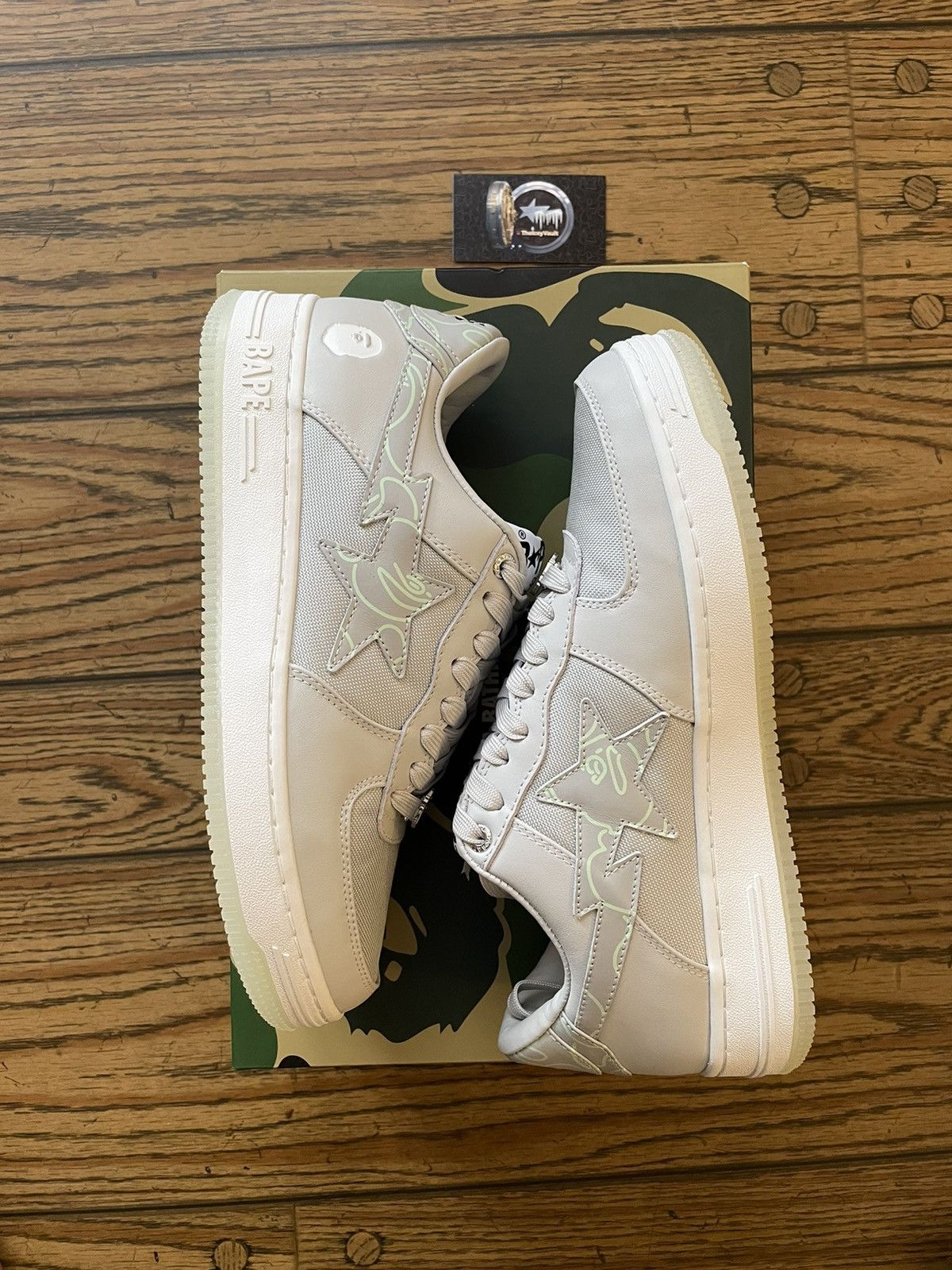 Bape Bape Text Code Camo Bapestas (NEW) Size US 9 / EU 42 - 2 Thumbnail