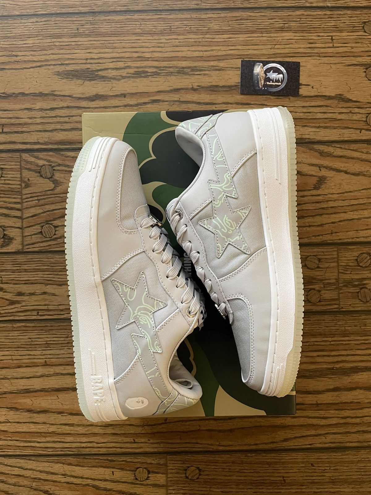 Bape Bape Text Code Camo Bapestas (NEW) Size US 9 / EU 42 - 1 Thumbnail