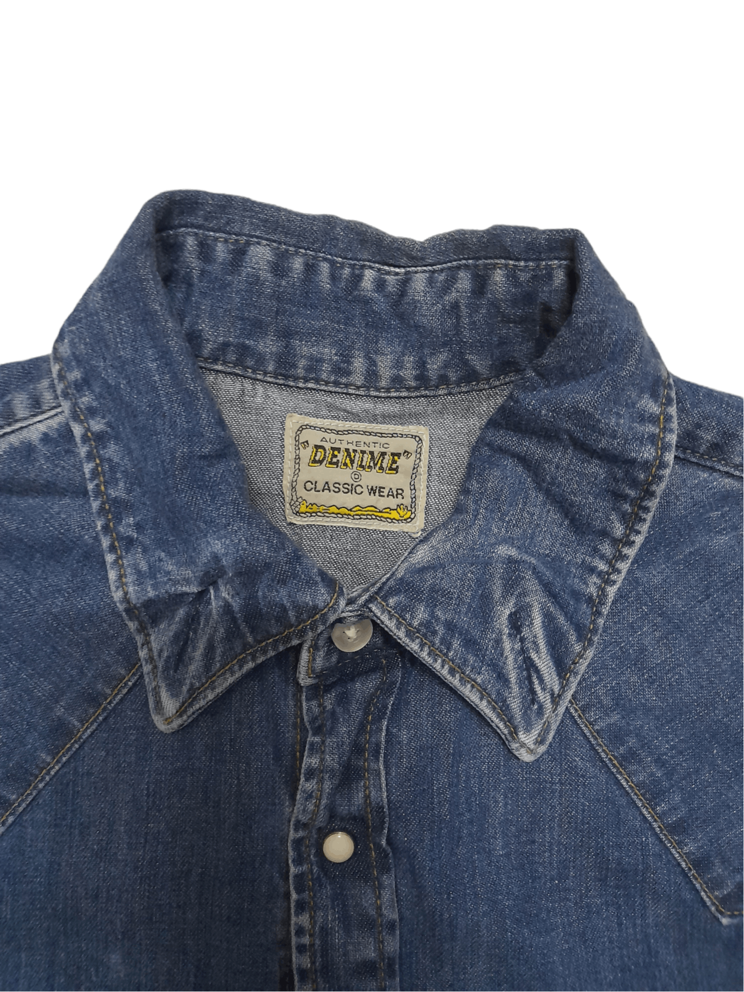 Denime DENIME Japan Buffalo Shirt Chambray (E211) Size US S / EU 44-46 / 1 - 4 Thumbnail