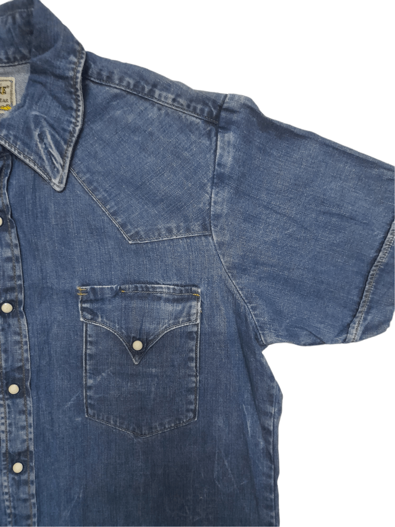 Denime DENIME Japan Buffalo Shirt Chambray (E211) Size US S / EU 44-46 / 1 - 3 Thumbnail