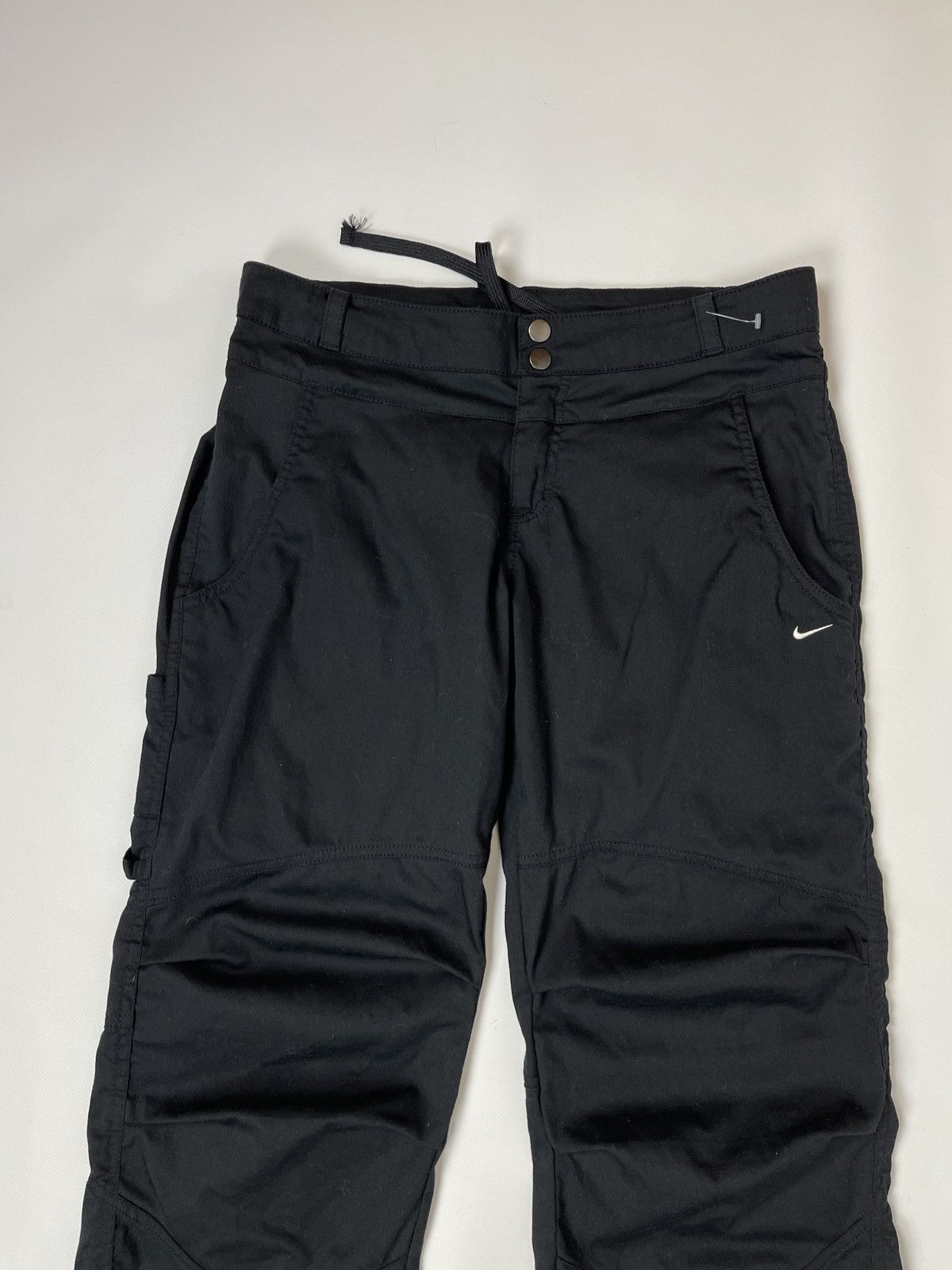 Nike Nike vintage y2k black drill track pants swoosh logo Size 30" / US 8 / IT 44 - 8 Thumbnail