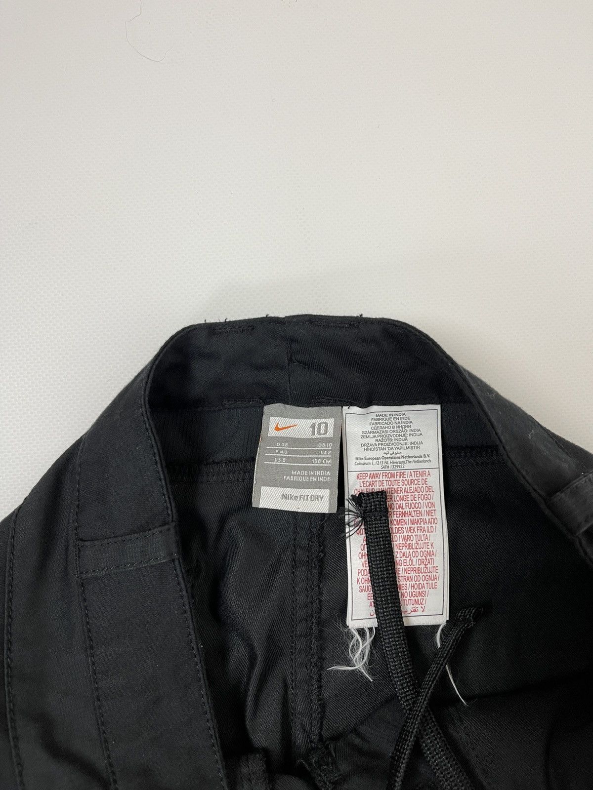 Nike Nike vintage y2k black drill track pants swoosh logo Size 30" / US 8 / IT 44 - 10 Thumbnail