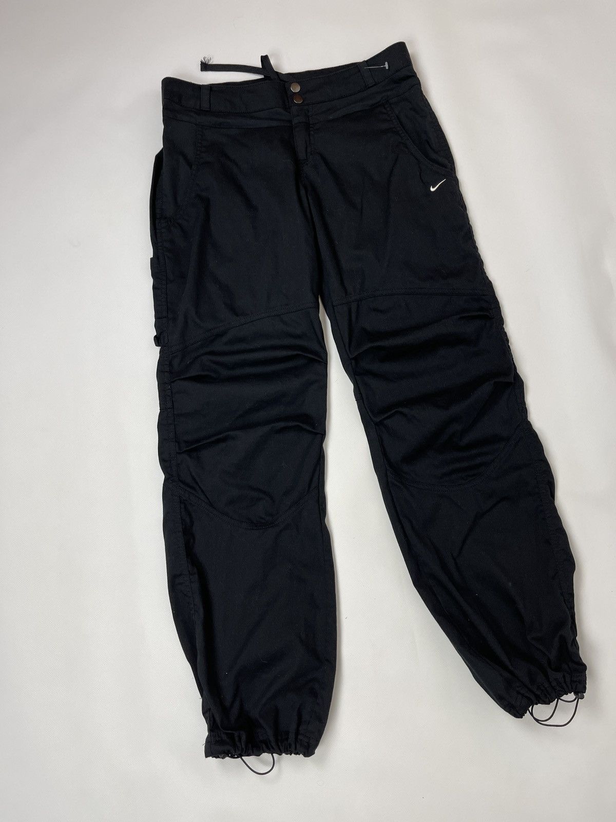 Nike Nike vintage y2k black drill track pants swoosh logo Size 30" / US 8 / IT 44 - 4 Thumbnail