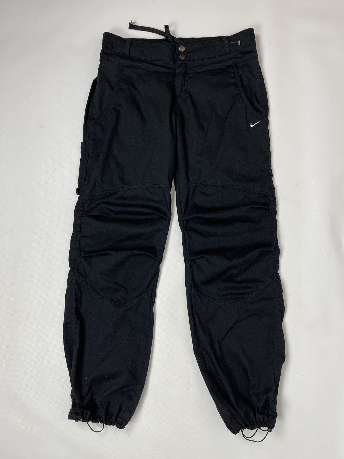 Nike Nike vintage y2k black drill track pants swoosh logo Size 30" / US 8 / IT 44 - 3 Thumbnail