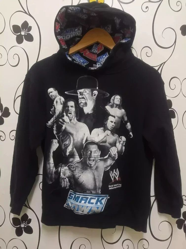 Vintage WWE Wrestling Smack Down Hoodie Undertaker Hardy