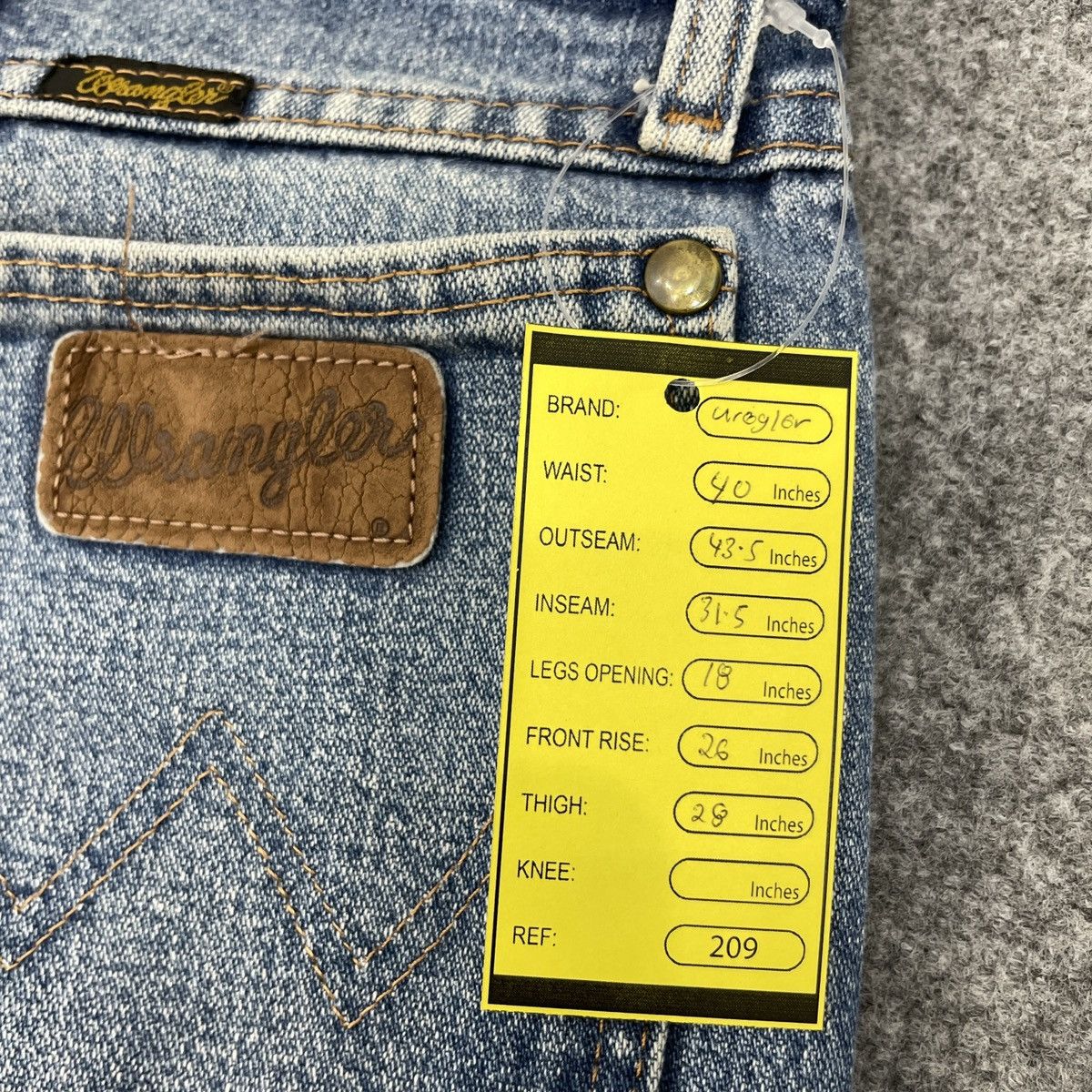 Vintage × Wrangler Vintage Wrangler Faded Blue Distressed Jeans wc-209 Size US 40 / EU 56 - 8 Thumbnail