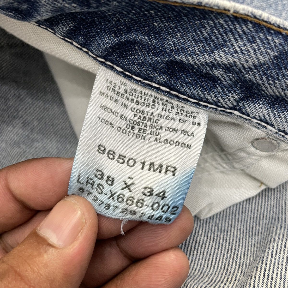 Vintage × Wrangler Vintage Wrangler Distressed Blue Jeans wc-196 Size US 37 - 10 Thumbnail