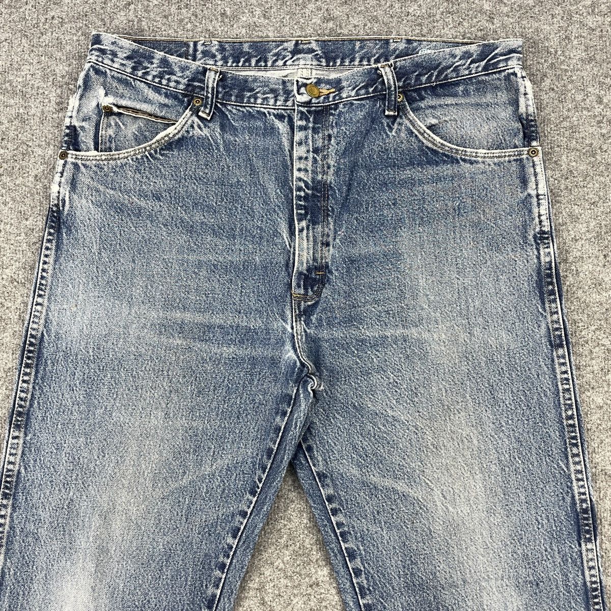 Vintage × Wrangler Vintage Wrangler Distressed Blue Jeans wc-196 Size US 37 - 4 Thumbnail