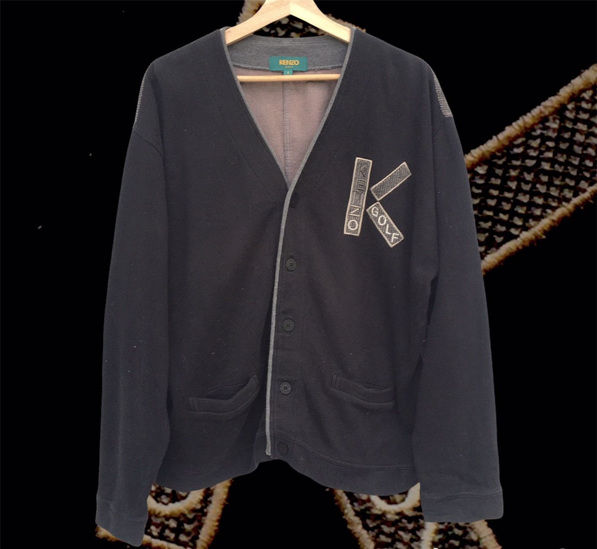 Kenzo Kenzo Golf Embroidery Logo Cardigan Size US L / EU 52-54 / 3 - 1 Thumbnail