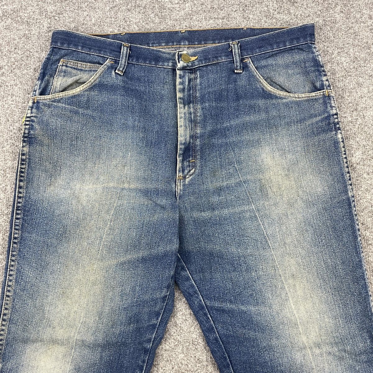 Vintage × Wrangler Vintage Wrangler Faded Blue Jeans wc-201 Size US 37 - 3 Thumbnail