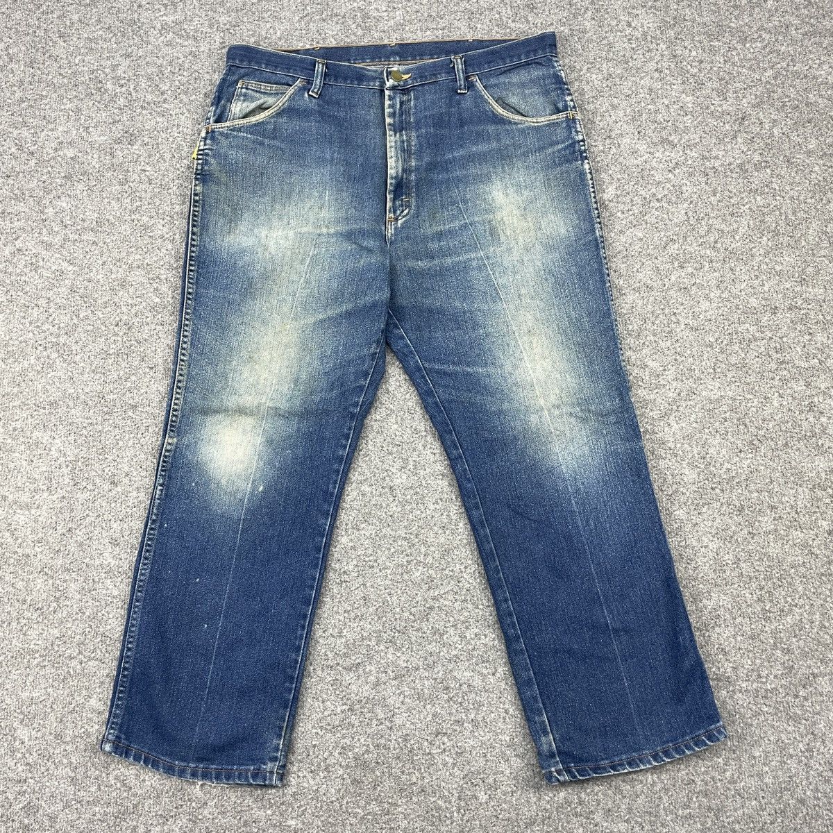 Vintage × Wrangler Vintage Wrangler Faded Blue Jeans wc-201 Size US 37 - 1 Thumbnail