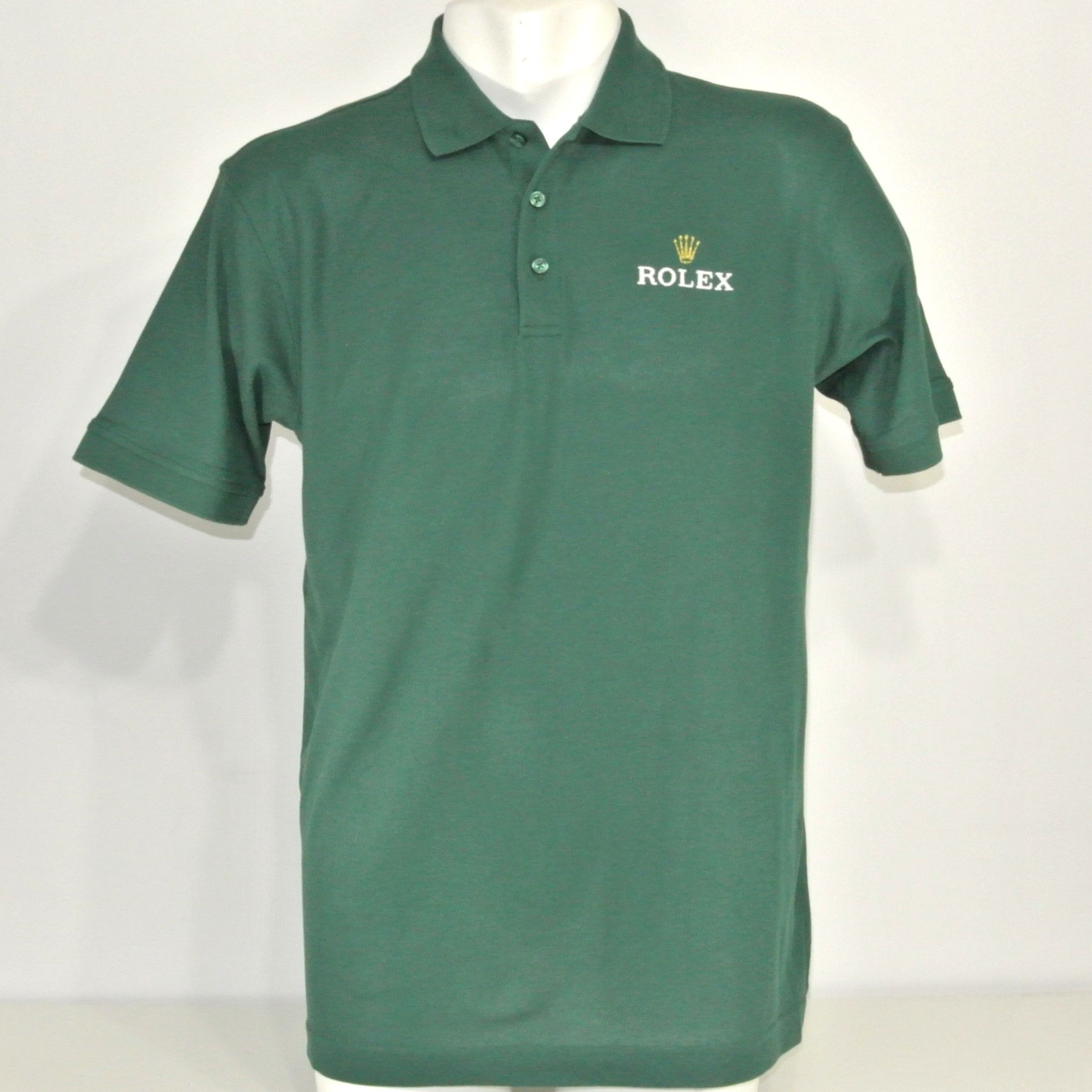 Rolex ROLEX Logo Green Polo Shirt with Gold Metallic Crown | Grailed