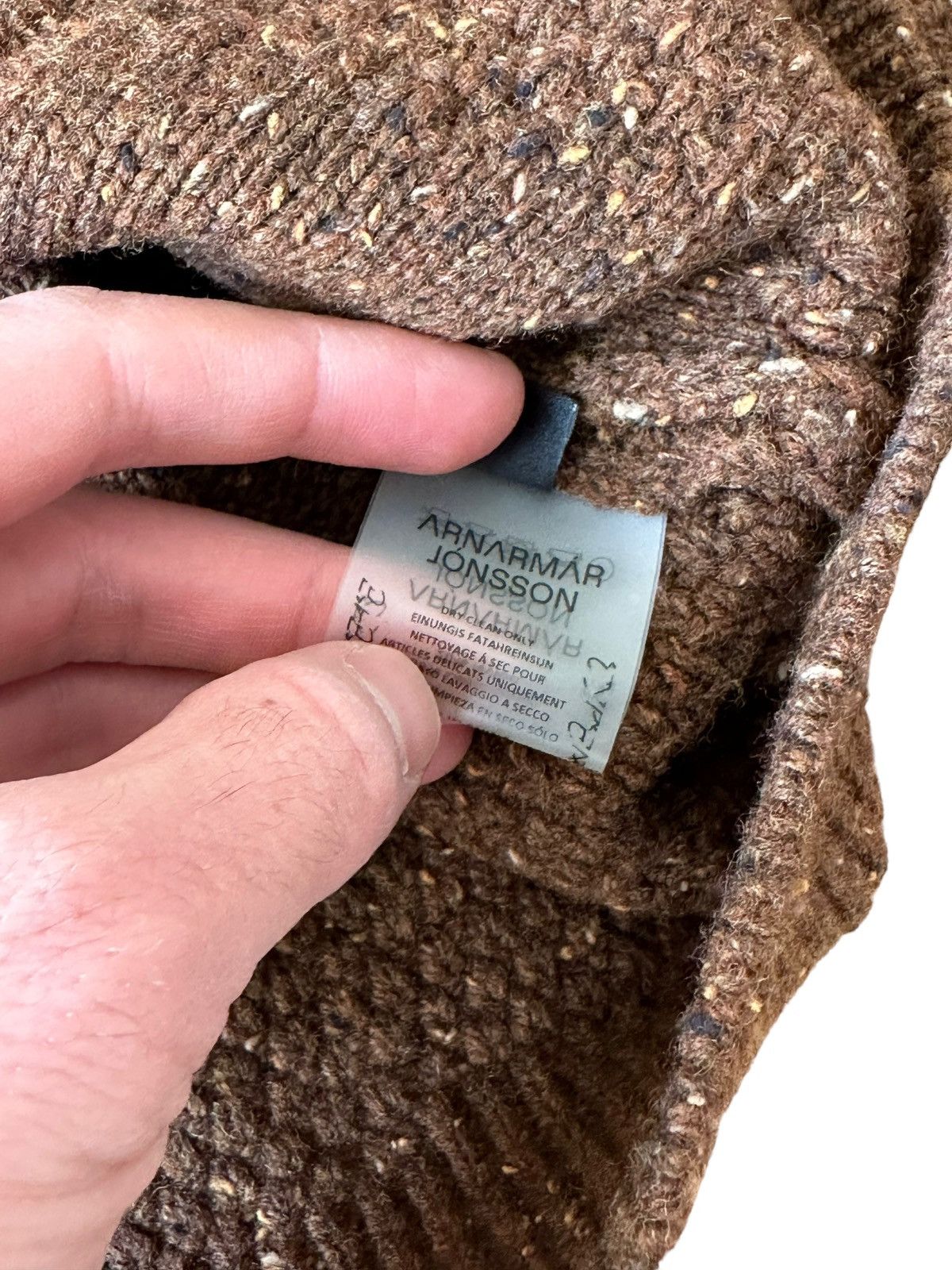 Brown 3D Tree Knit Zip Up