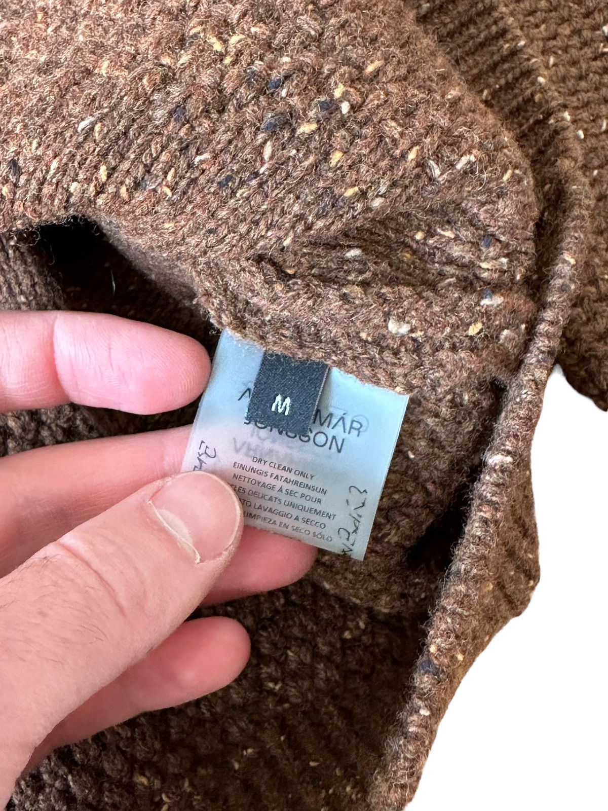 Brown 3D Tree Knit Zip Up