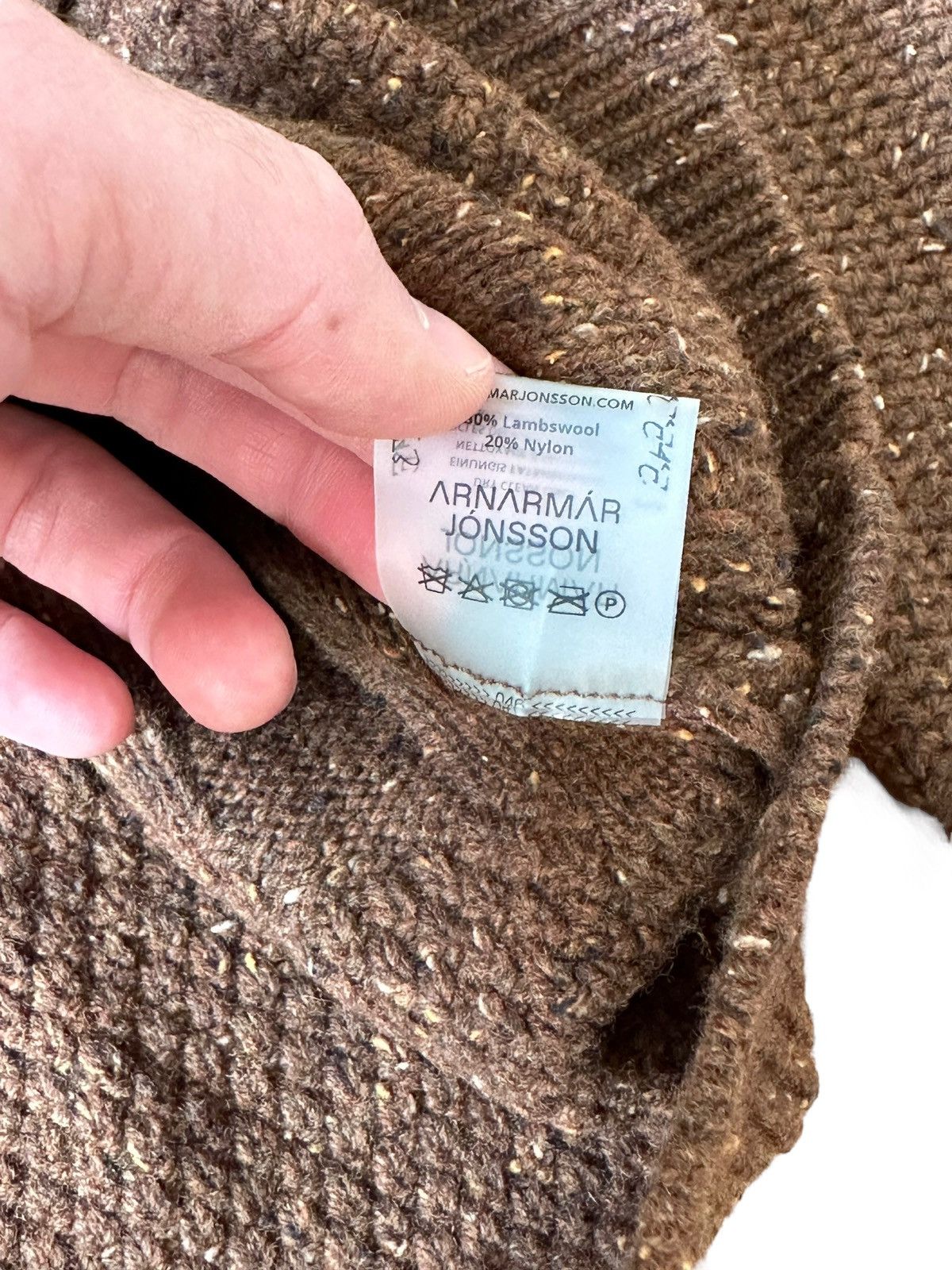 Brown 3D Tree Knit Zip Up