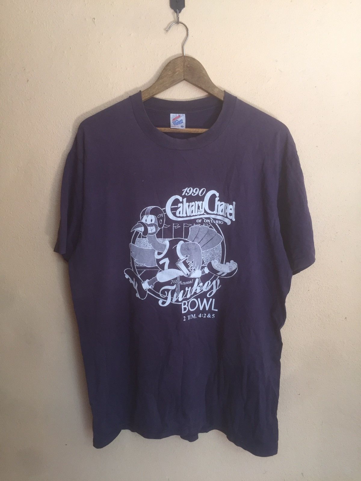 Cartoon Network × Jerzees × Vintage Vintage 90s Calvary chapel cartoon nfl tee Size US L / EU 52-54 / 3 - 1 Thumbnail