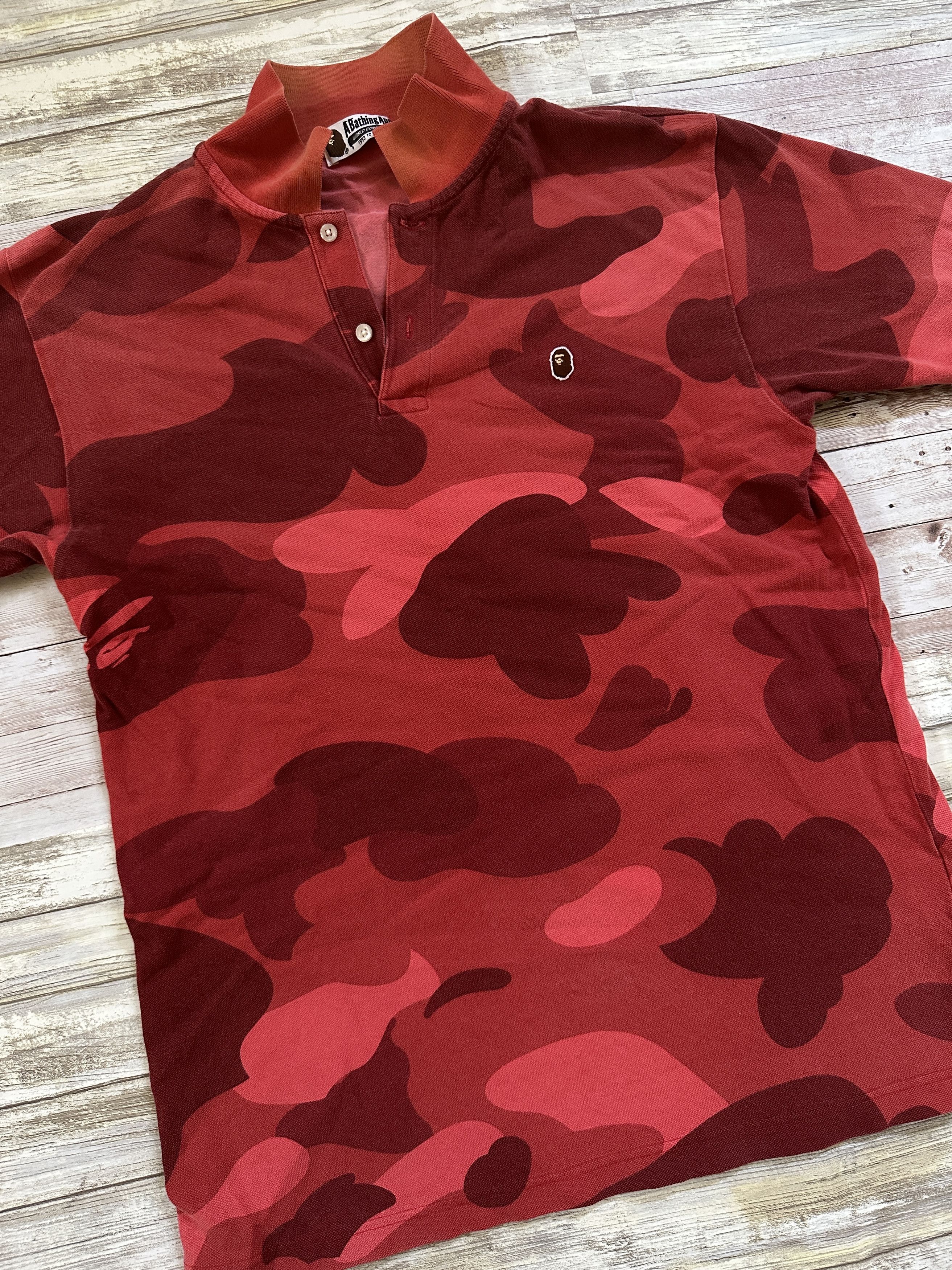 Bape Mix Camo Relaxed Side Shark Polo | Grailed